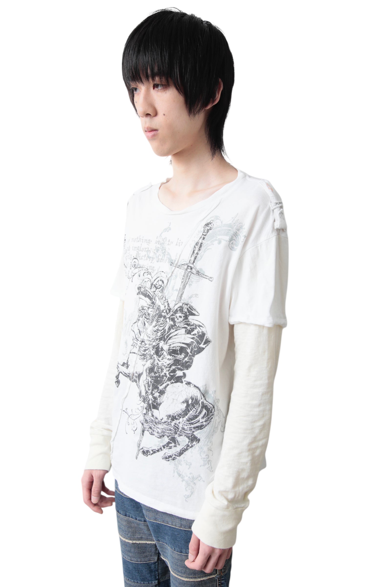GRAFFITI LAYERED LONG SLEEVE T-SHIRT