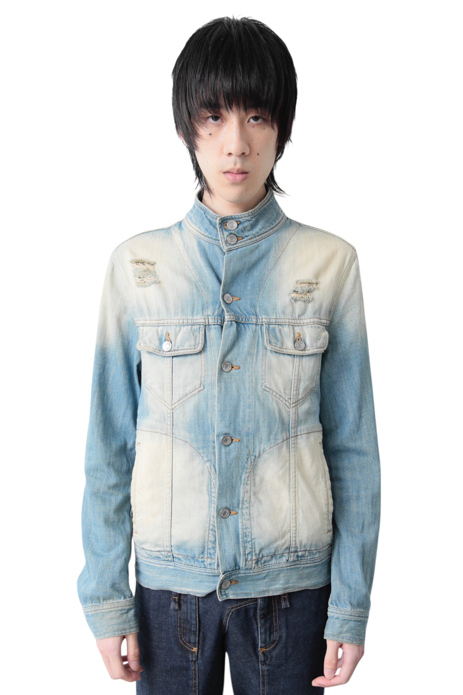 DOLCE&amp;GABBANA FADED DENIM BLOUSON