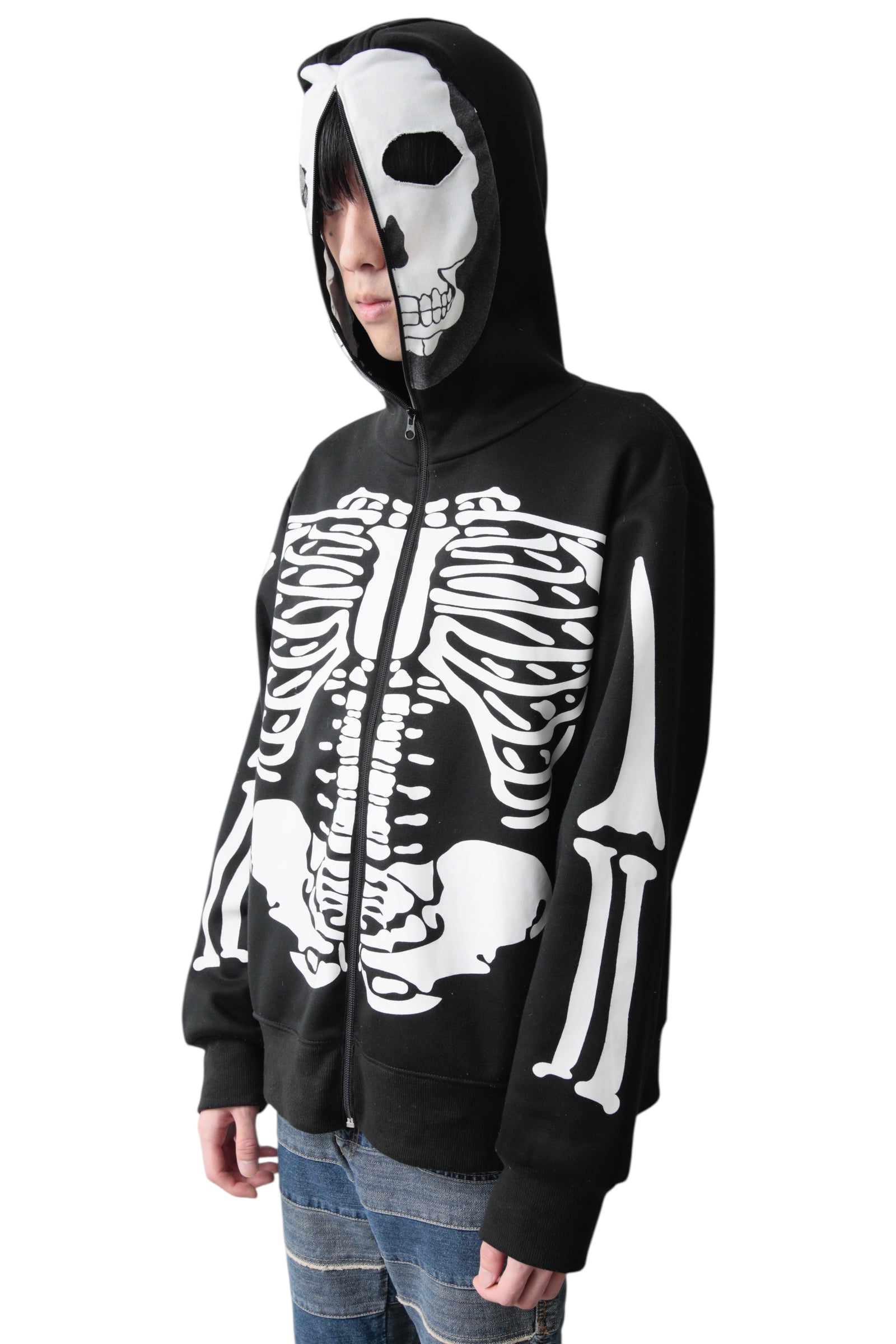 FULL-ZIP SKULL HOODIE
