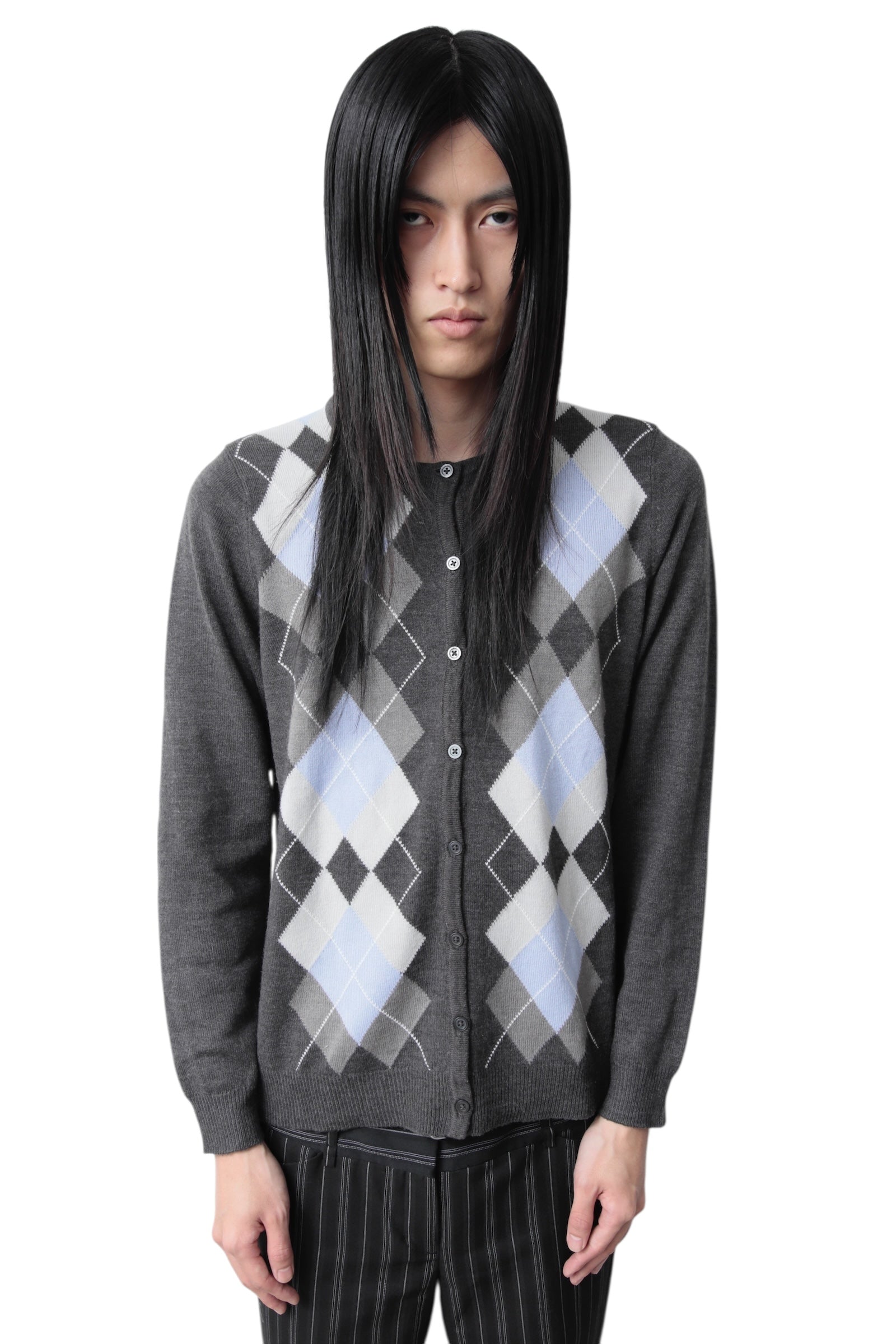 Argyle Button Up Cardigan