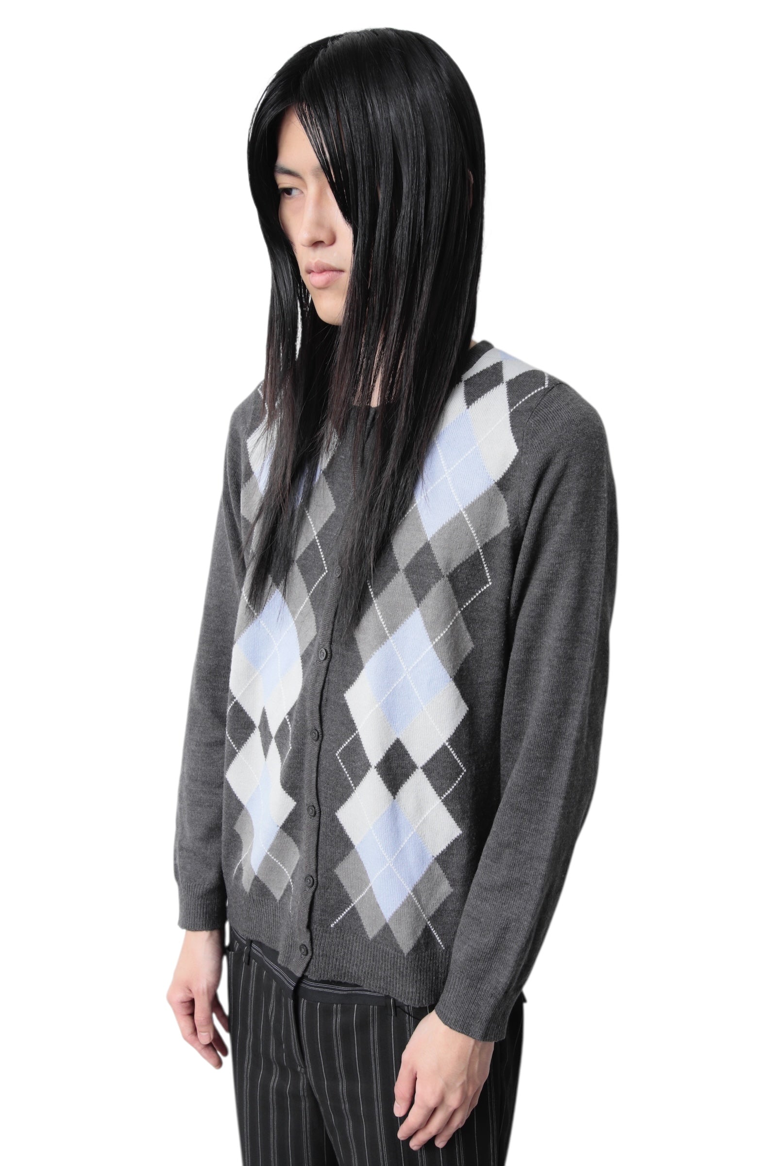 Argyle Button Up Cardigan