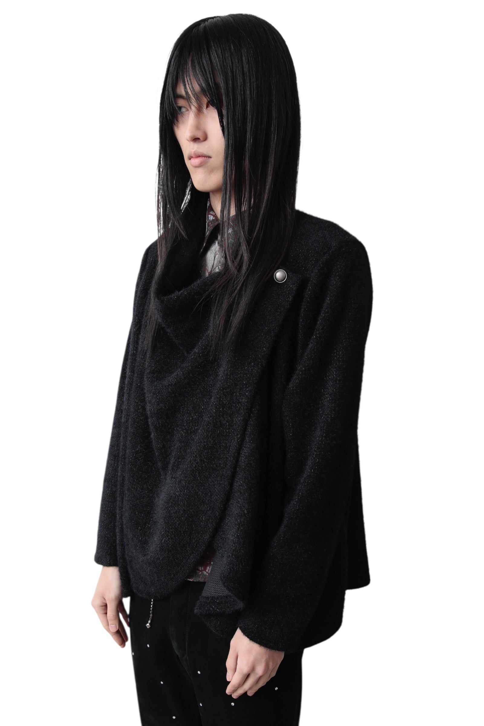 CAPE STYLE GLITTER CARDIGAN