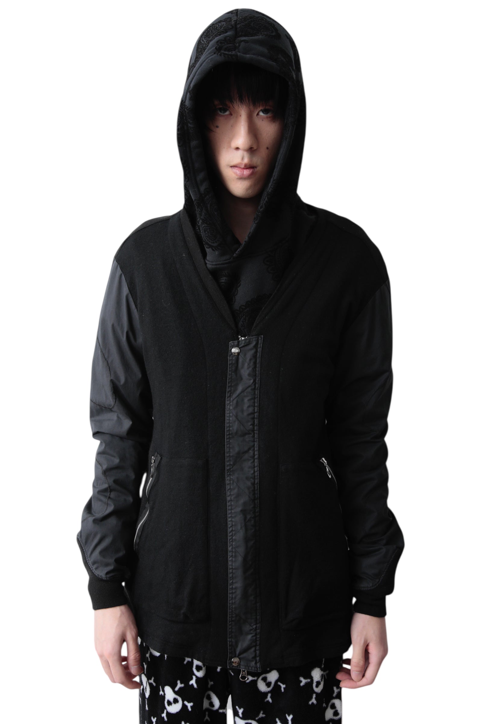 KOSHIN SATOH ARM SWITCHING V-NECK JACKET