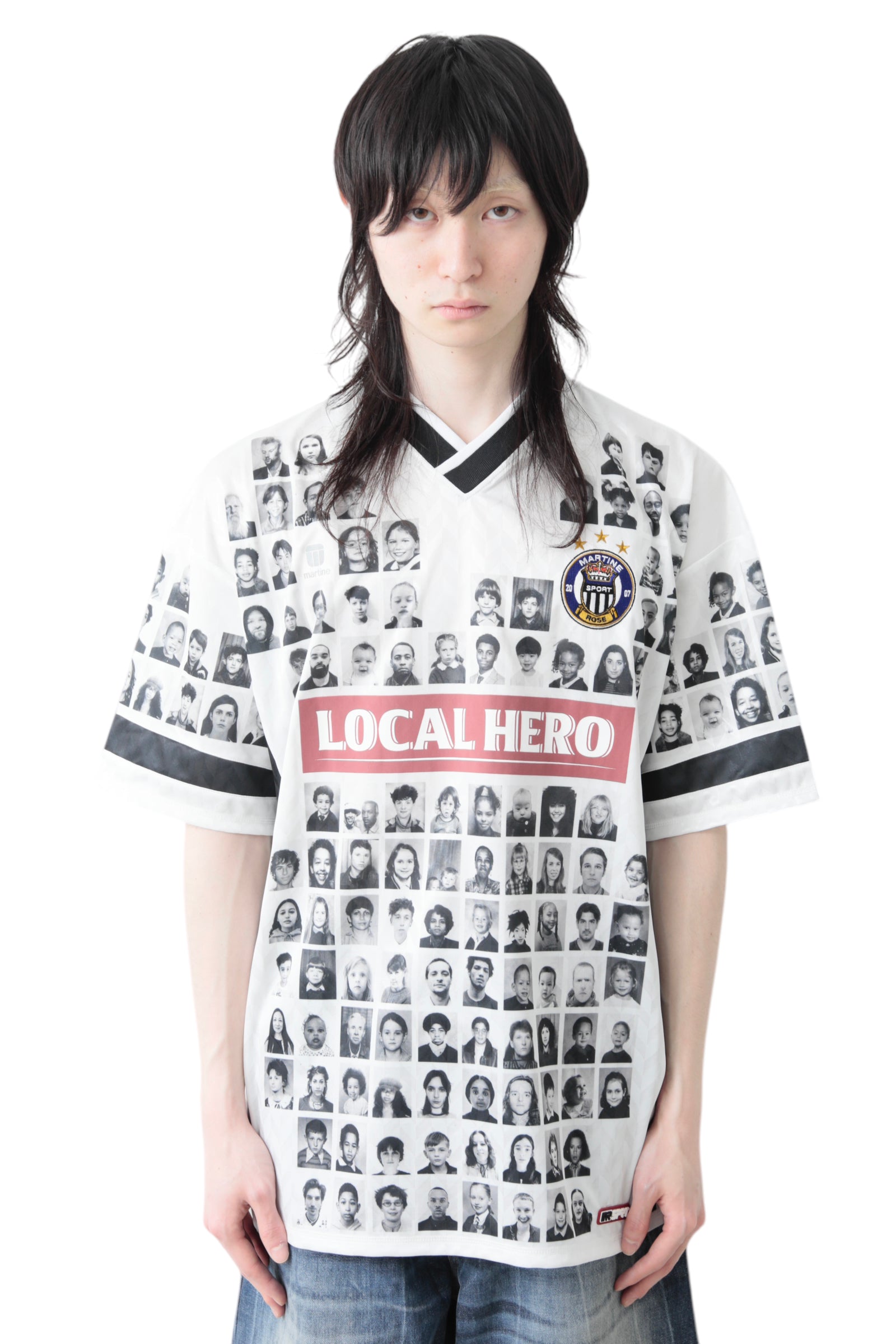 MARTINE ROSE PRINTED FOOTBALL TOP