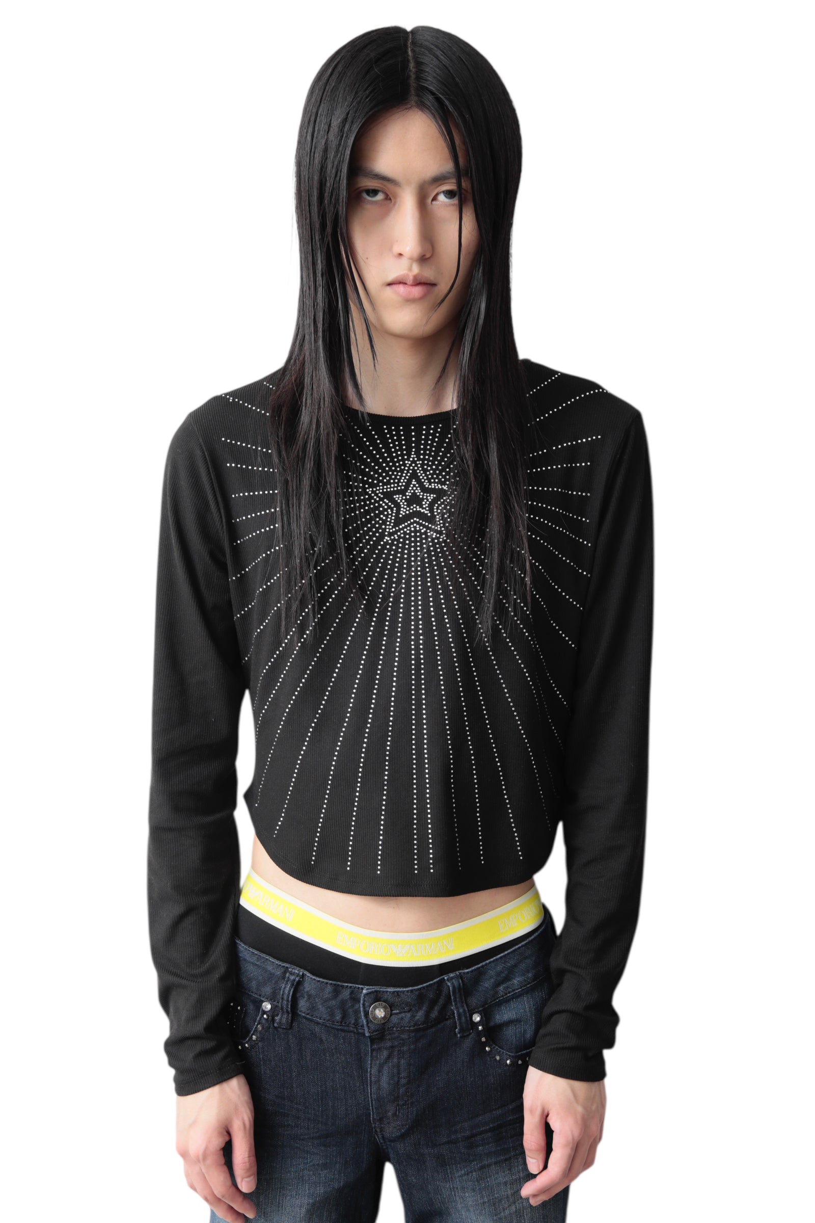 OVERFLOWING LIGHT STAR RHINESTONE TOP