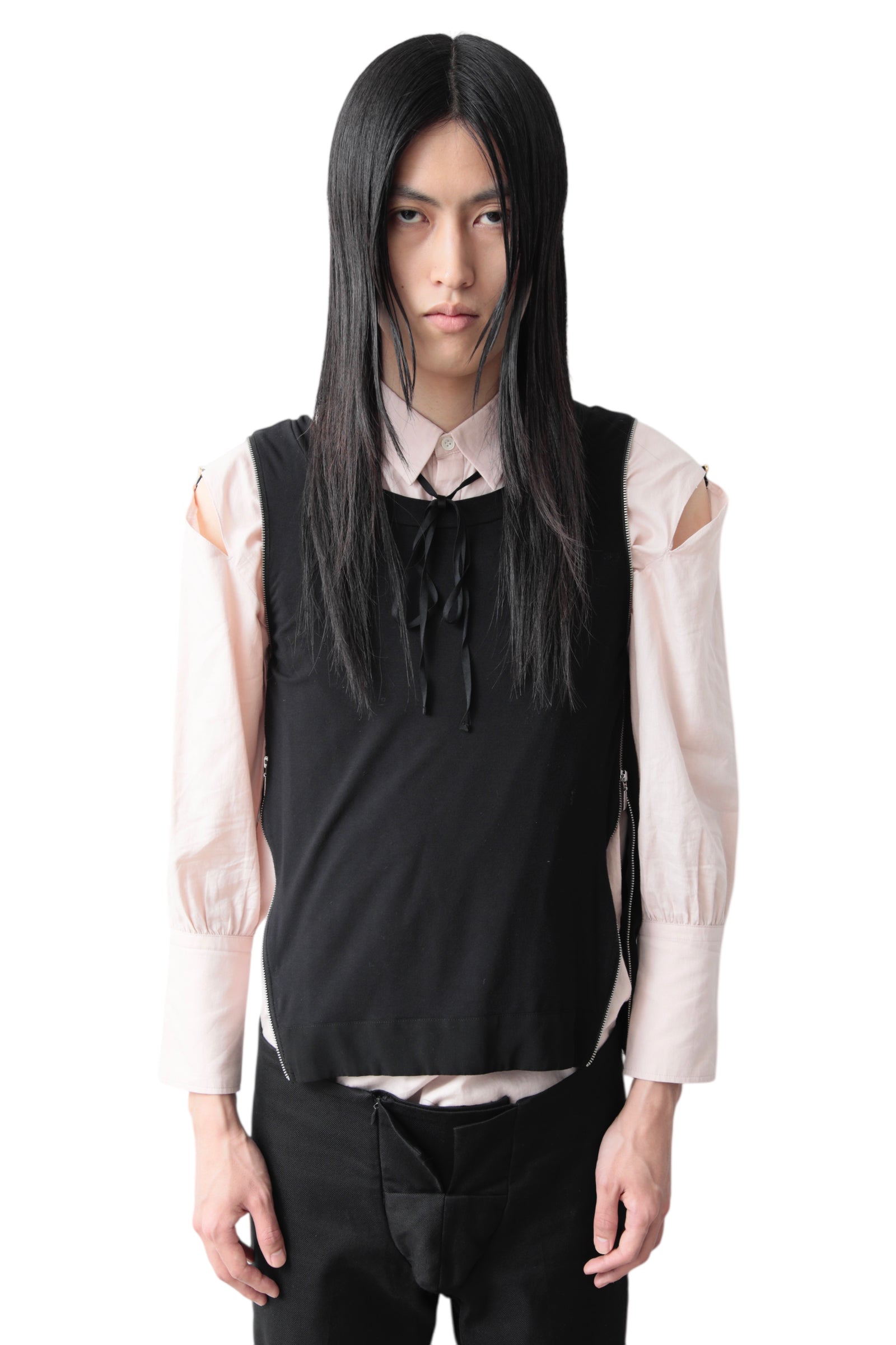 SIDE ZIP NO SLEEVE TOP