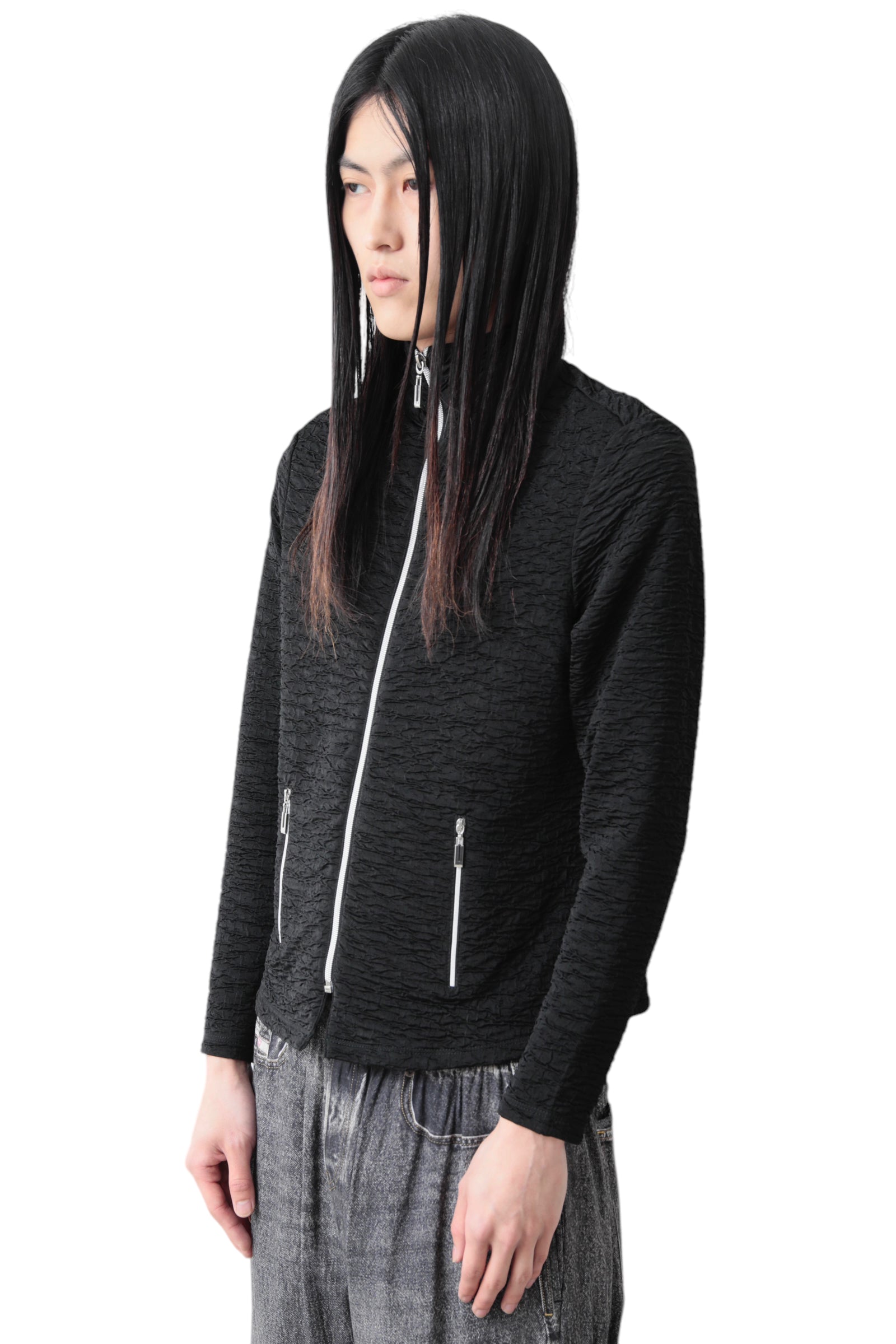 WRINKLES ZIP UP TOP