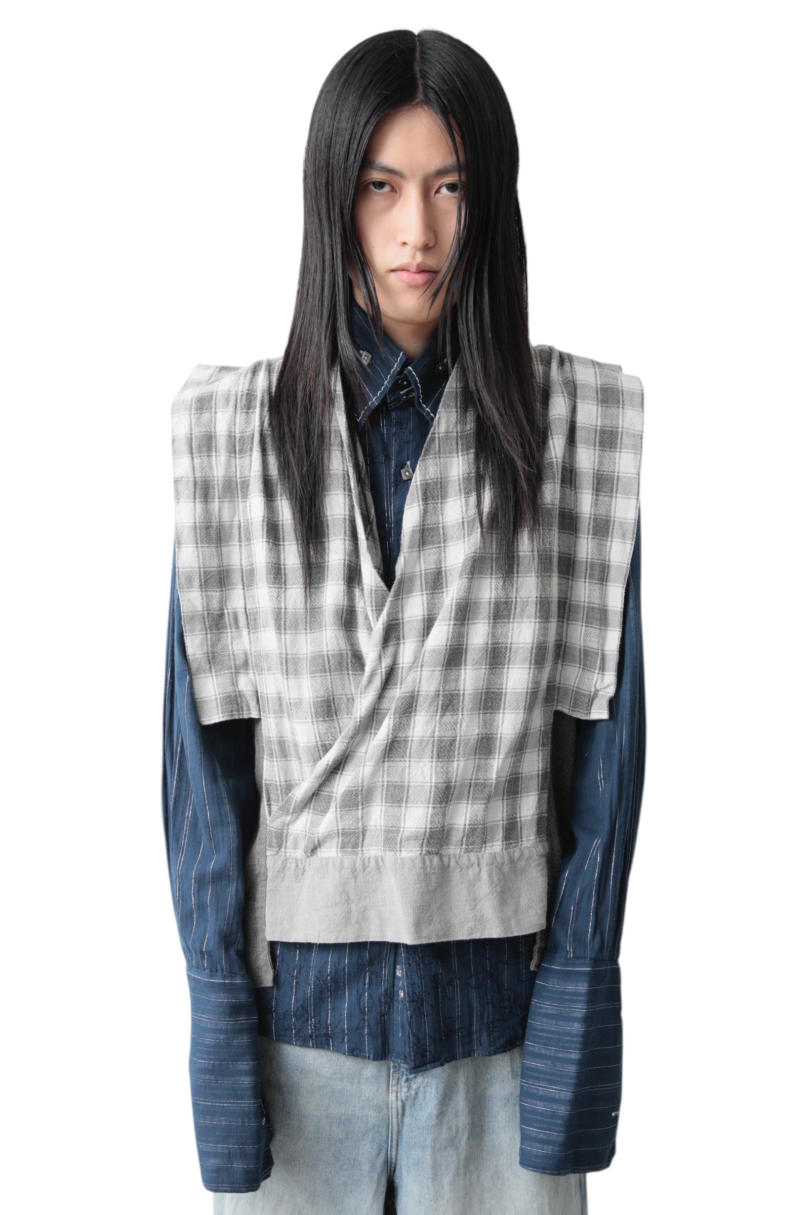 COSMIC WONDER CHECK V-NECK VEST