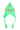 PEACE MARK POM POM EARFLAP BEANIE