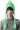 PEACE MARK POM POM EARFLAP BEANIE