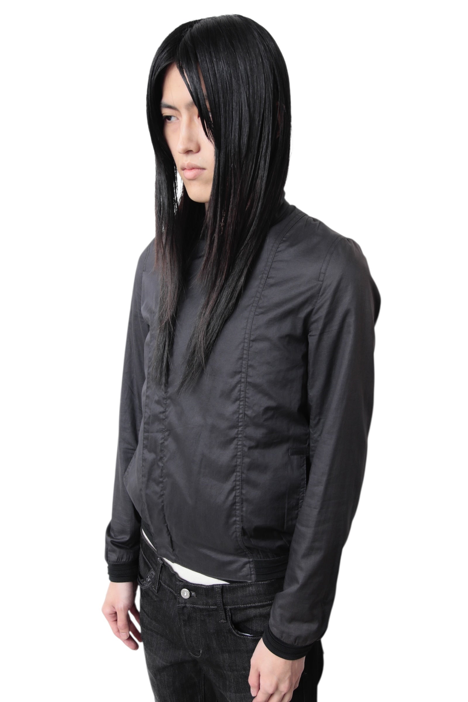 DIOR HOMME FLY FRONT GLOSSY ZIP UP BLOUSON