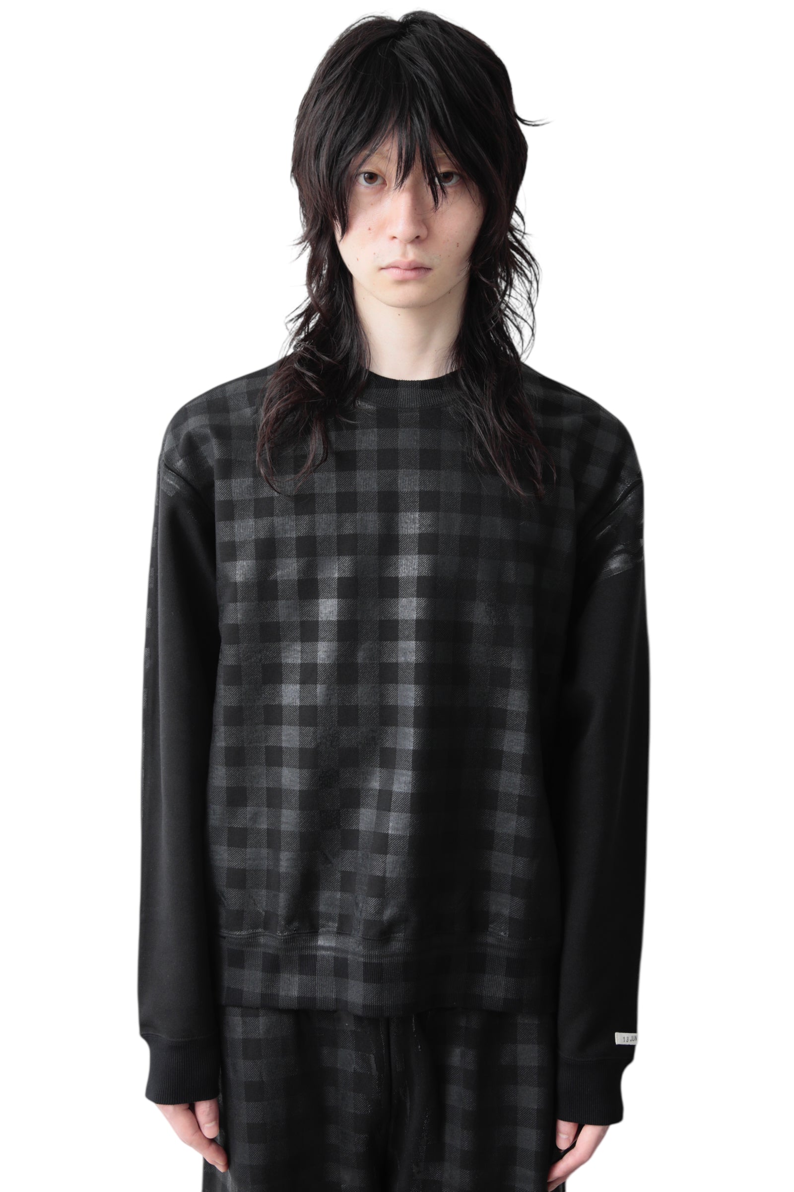 TSTS GINGHAM PRINT SWEAT SHIRT