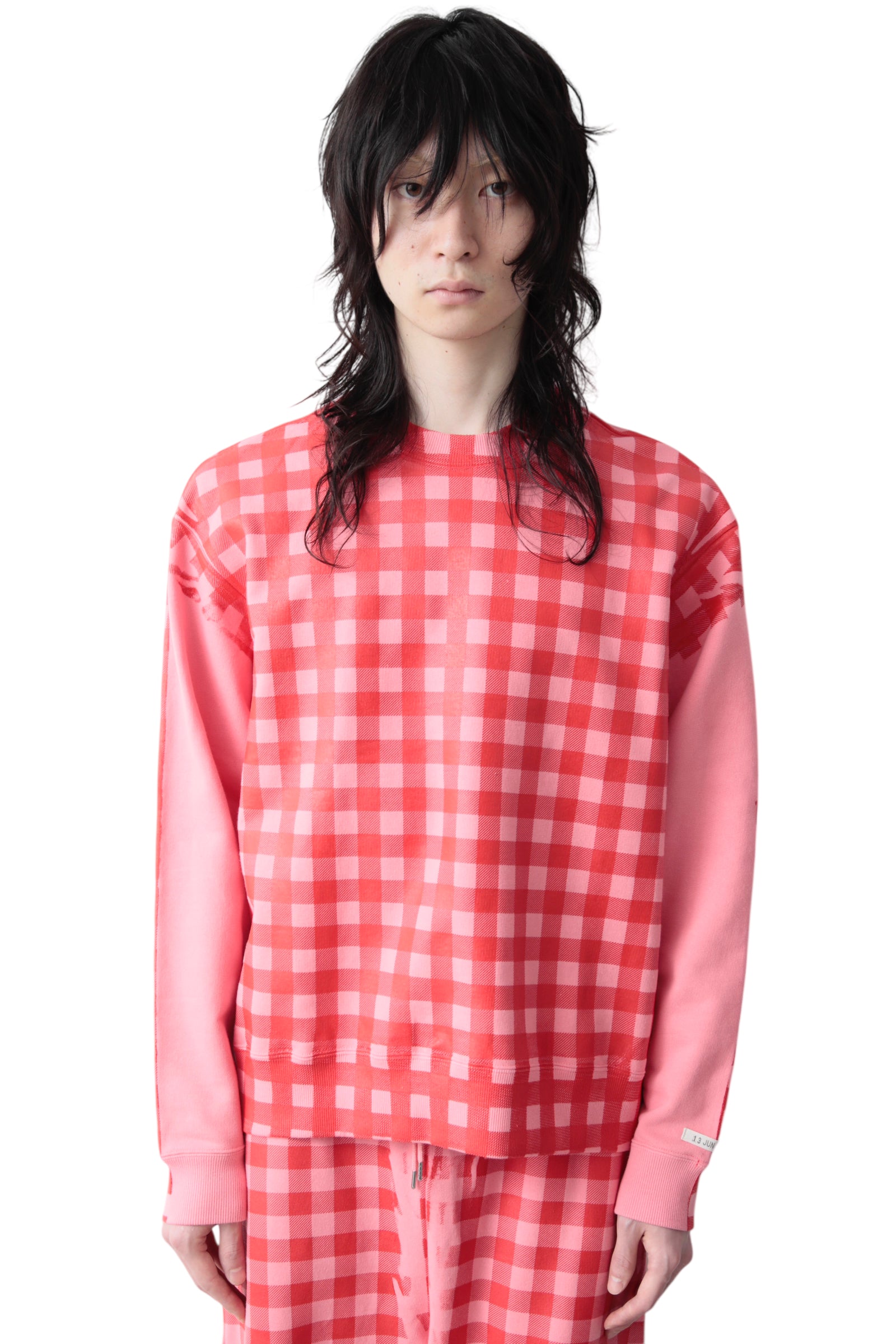 TSTS GINGHAM PRINT SWEAT SHIRT