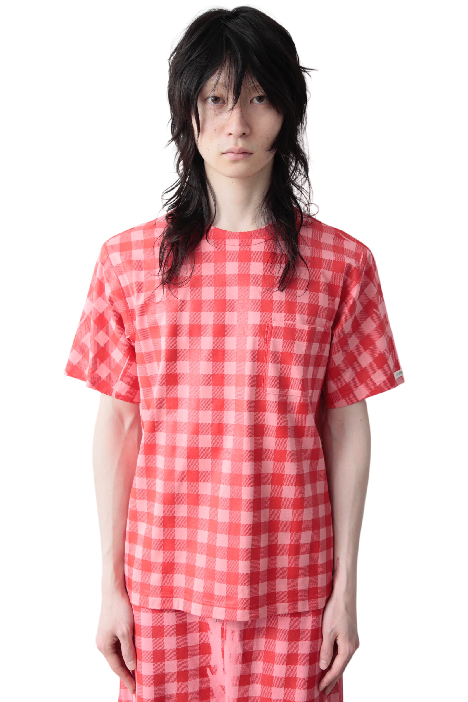 TSTS GINGHAM PRINT POCKET T-SHIRT