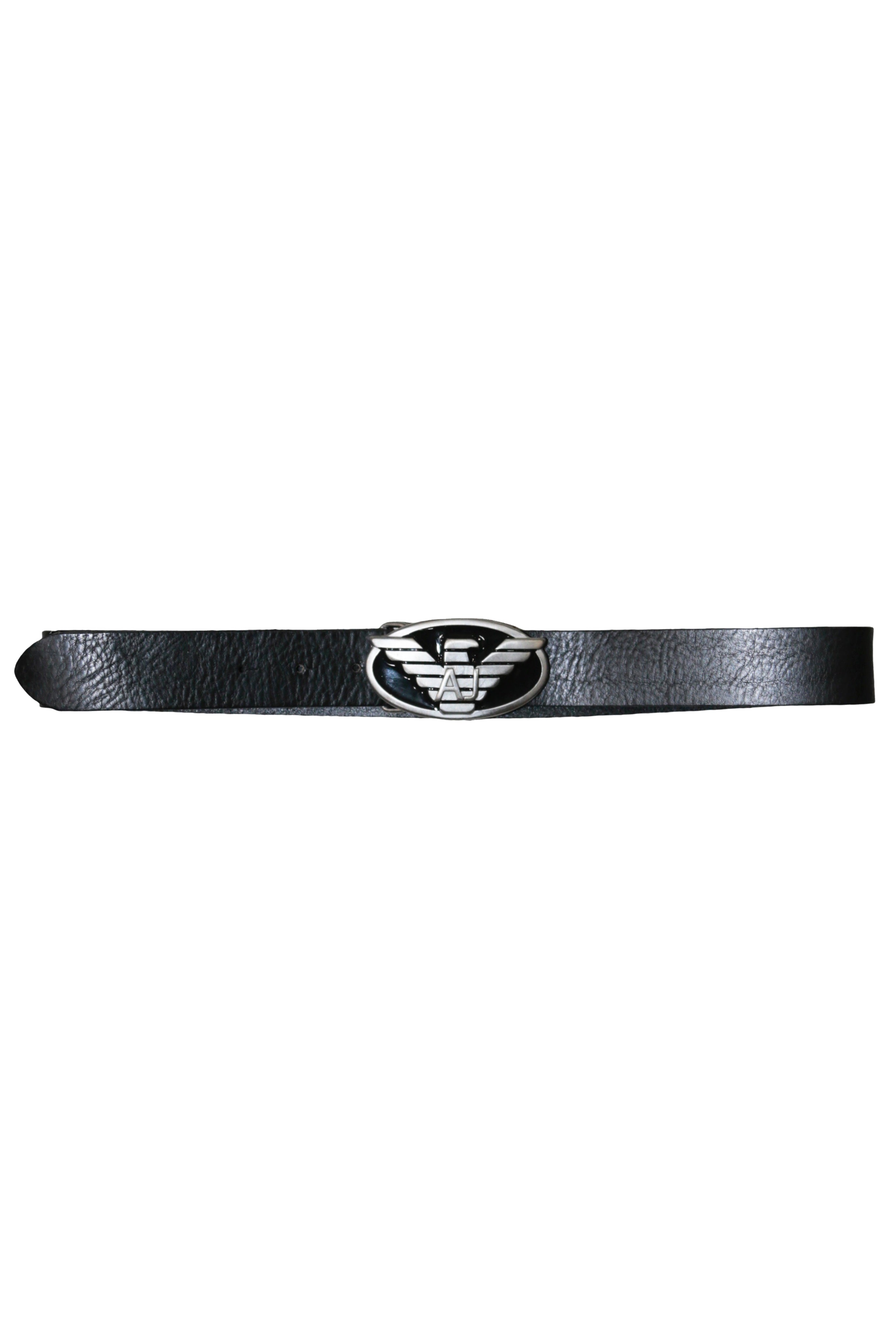ARMANI JEANS LOGO LEATHER BELT