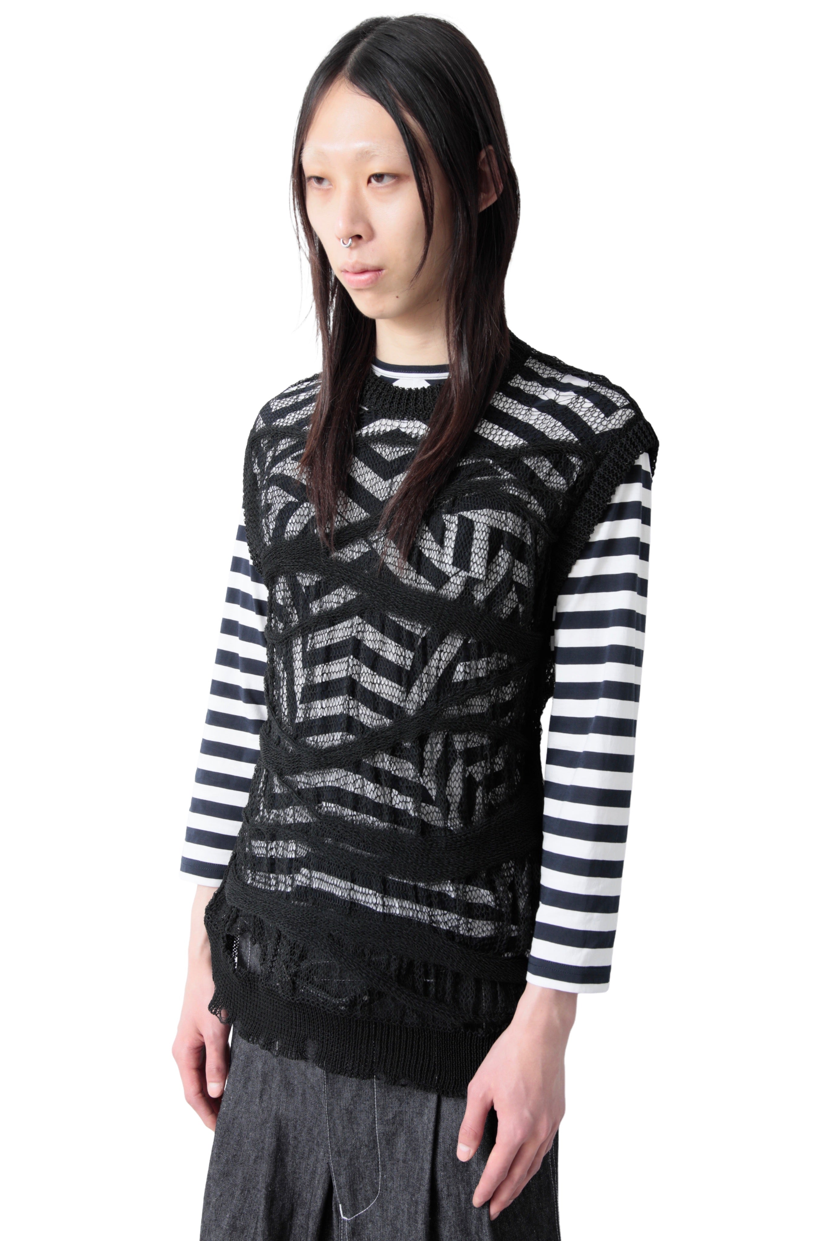 トップス JUNYA WATANABE MAN Halter Neck top JUNYA WATANABE SLEEVELESS CRAZY MESH SWEATER – THE ELEPHANT