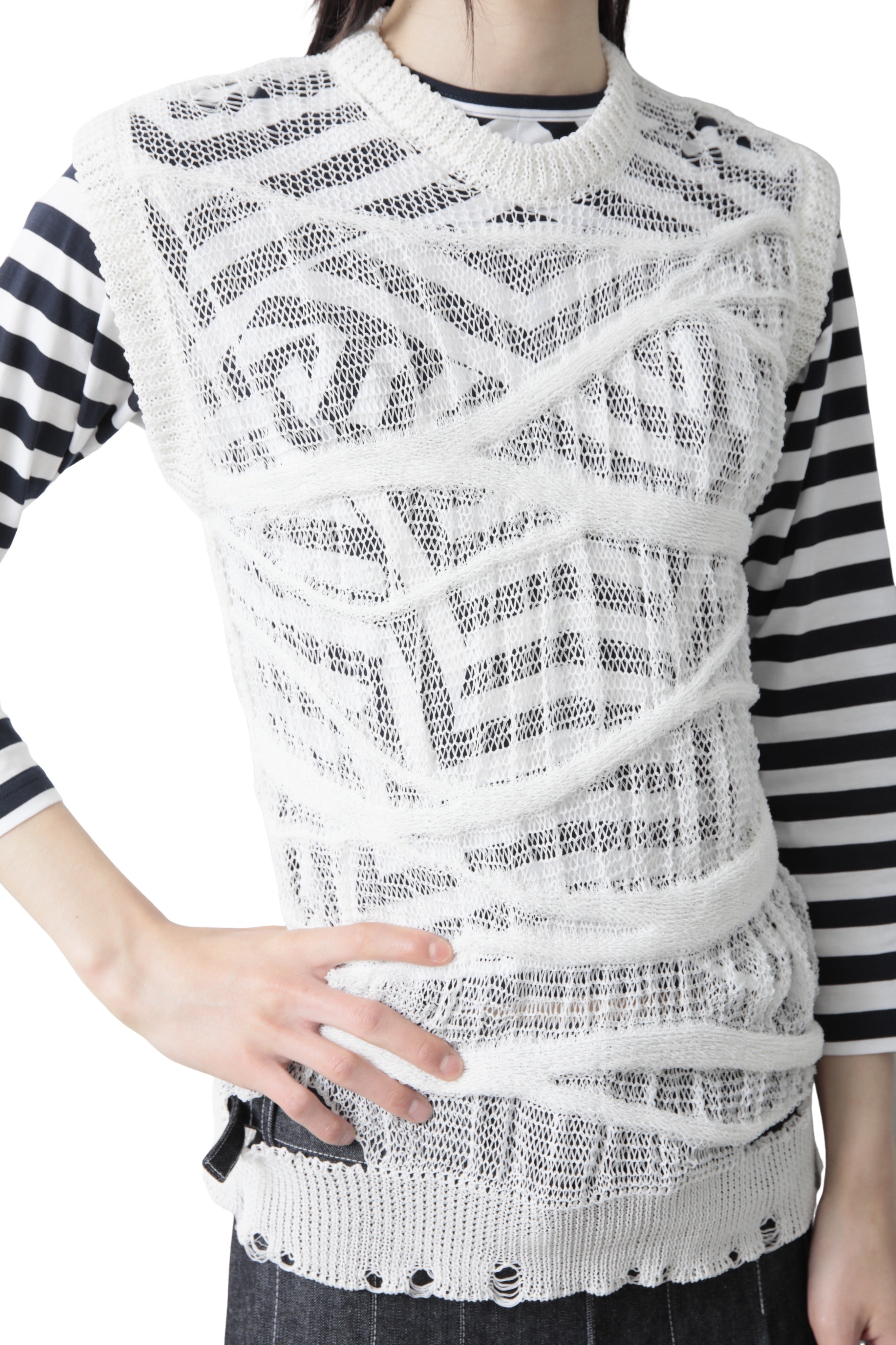 JUNYA WATANABE SLEEVELESS CRAZY MESH SWEATER – THE ELEPHANT