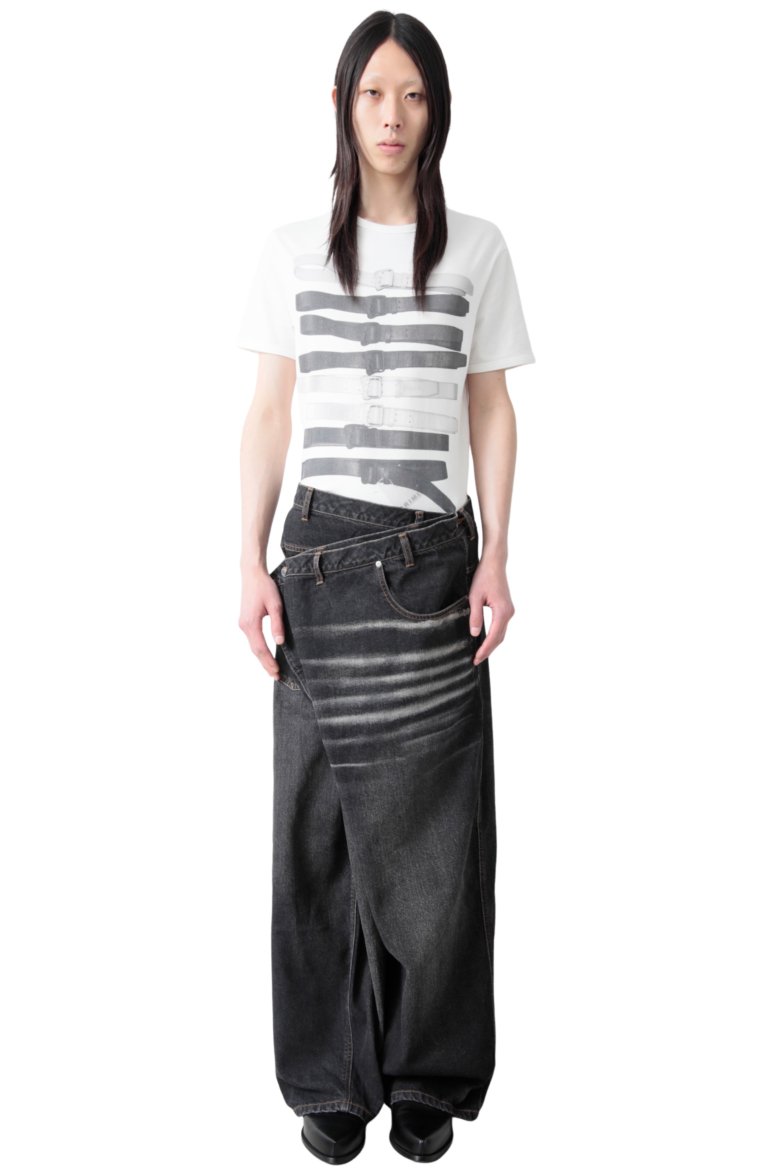 斬*月様 25aw ORIMI OVERLAP BUGGY DENIM PANT ORIMI OVERLAP BUGGY DENIM PANTS – THE ELEPHANT
