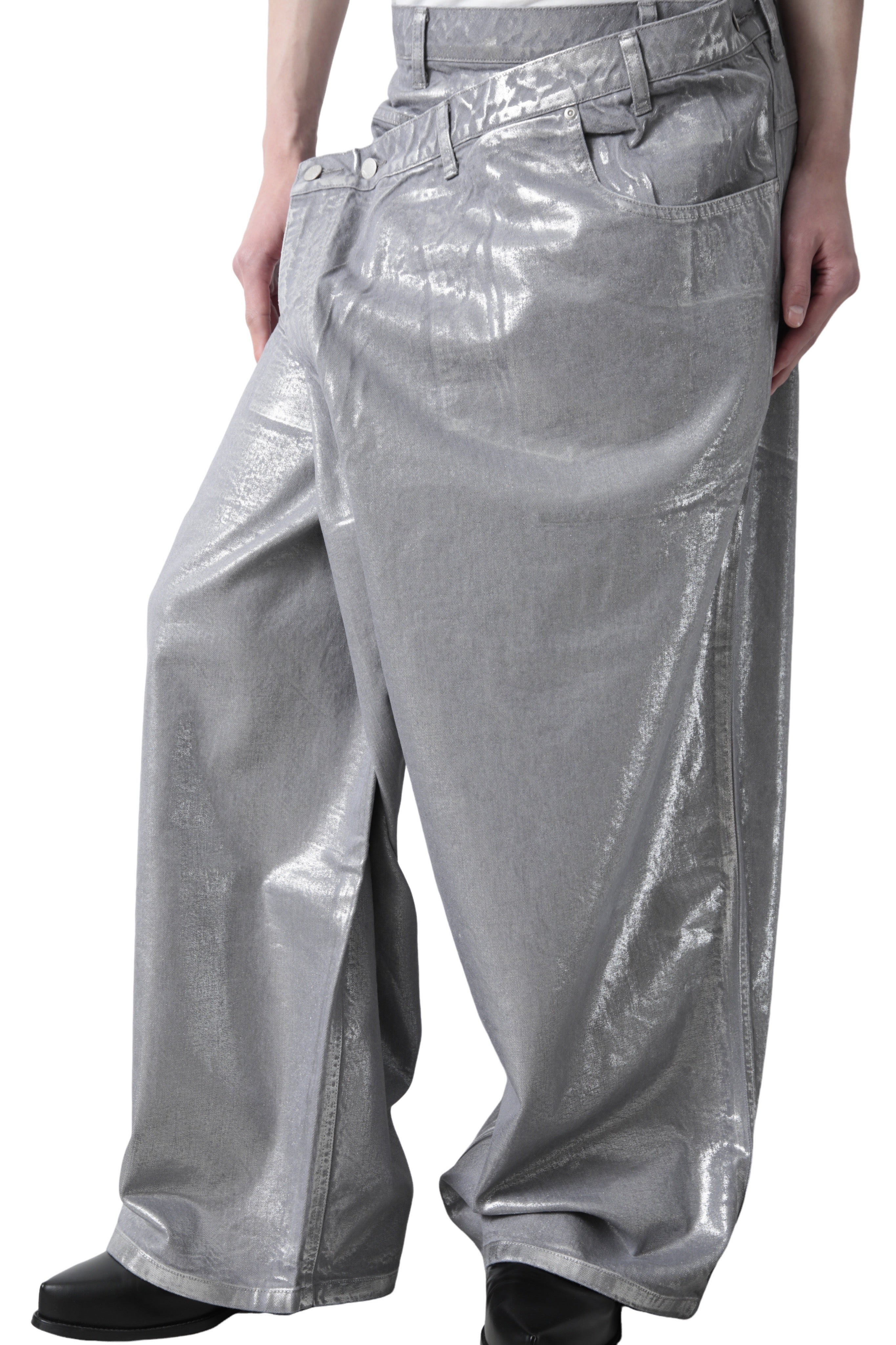 ORIMI OVERLAP BUGGY DENIM PANTS – THE ELEPHANT
