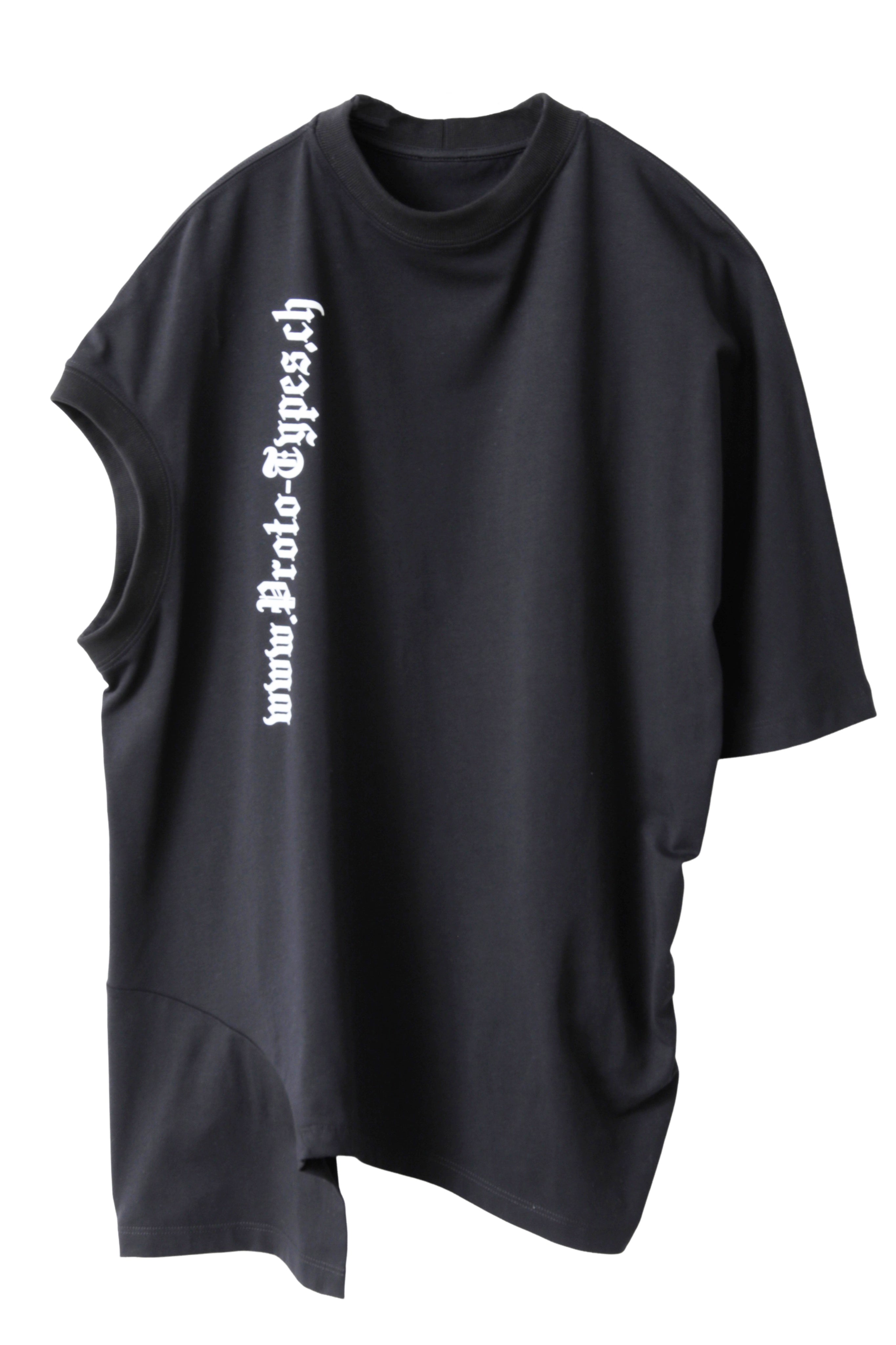 PROTOTYPES プロトタイプス　ホックTシャツ prototypes - プロトタイプス】MOVED NECKLINE TEE (Tシャツ/BLACK