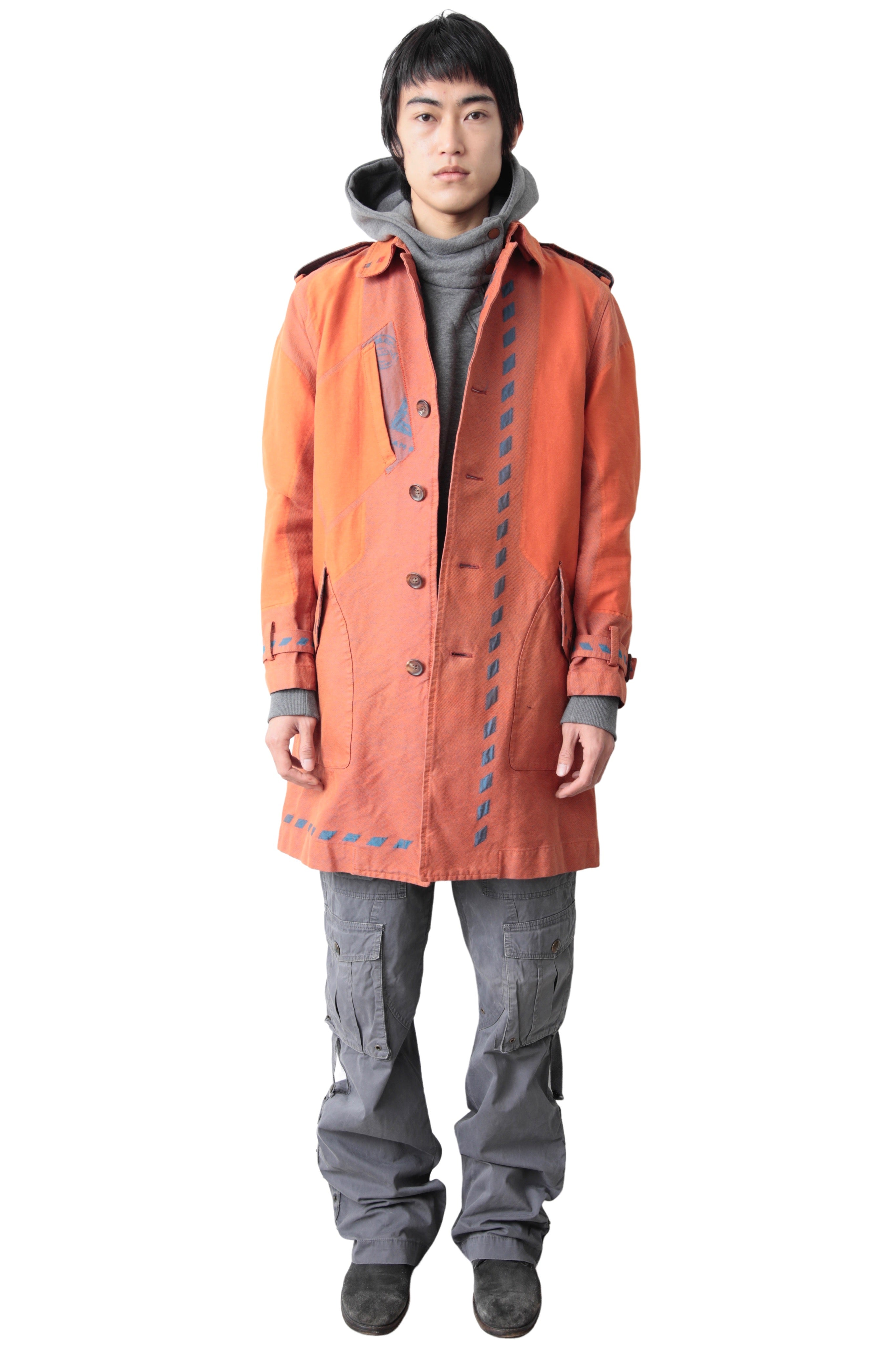 ISSEY MIYAKE A-POC ETHNIC BELTED COAT