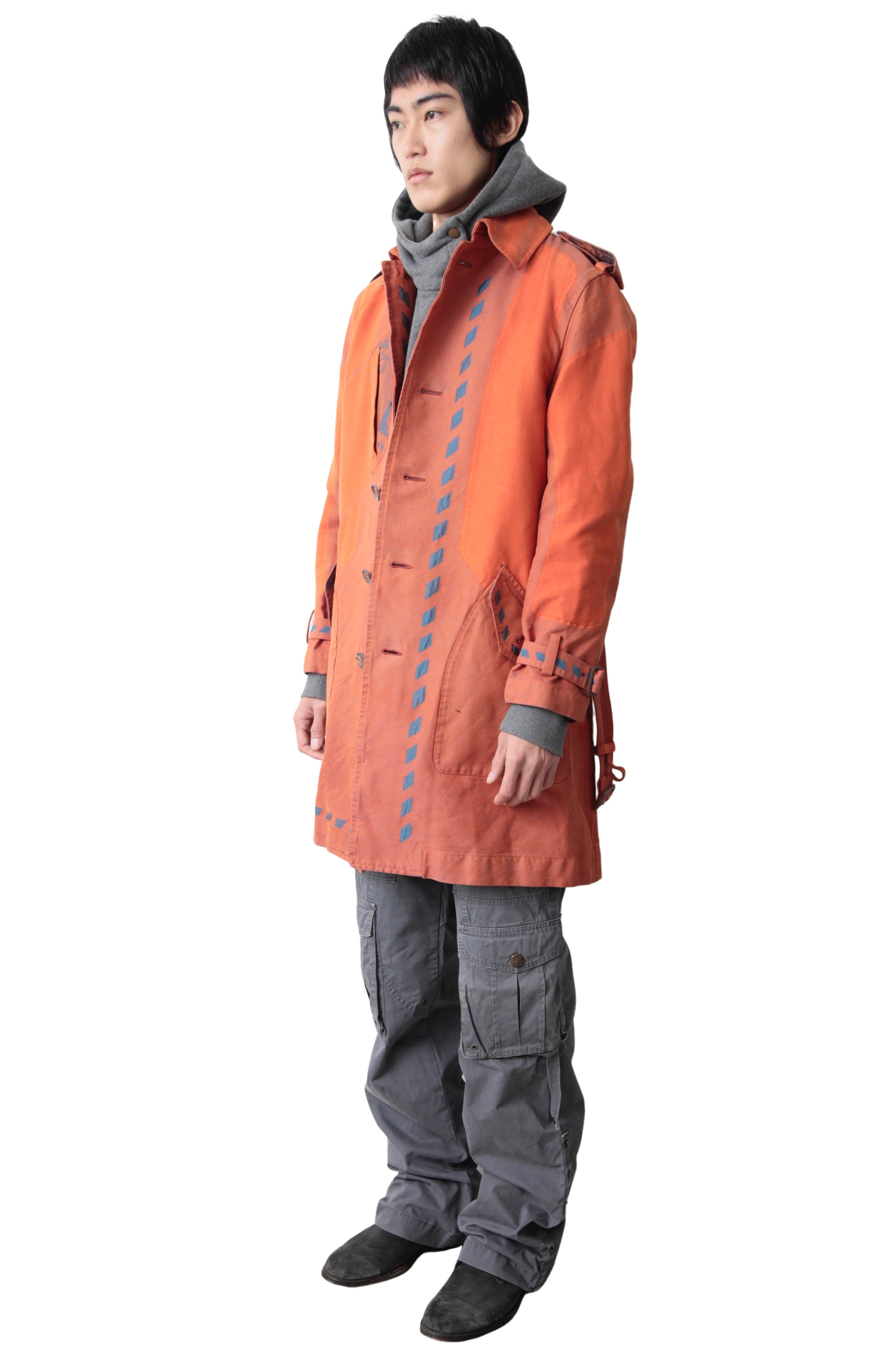 ISSEY MIYAKE A-POC ETHNIC BELTED COAT