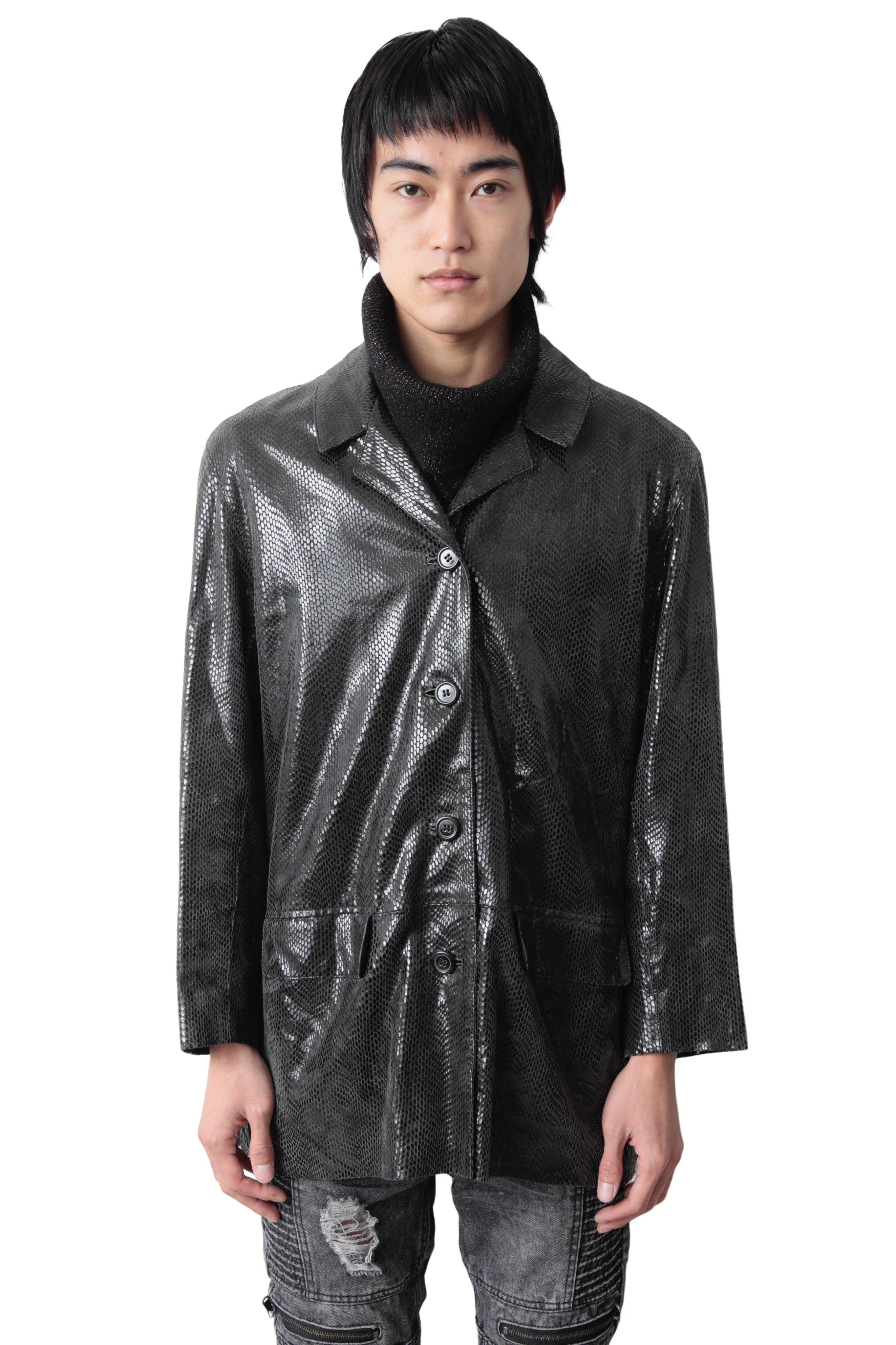 METALLIC PYTHON HALF COAT