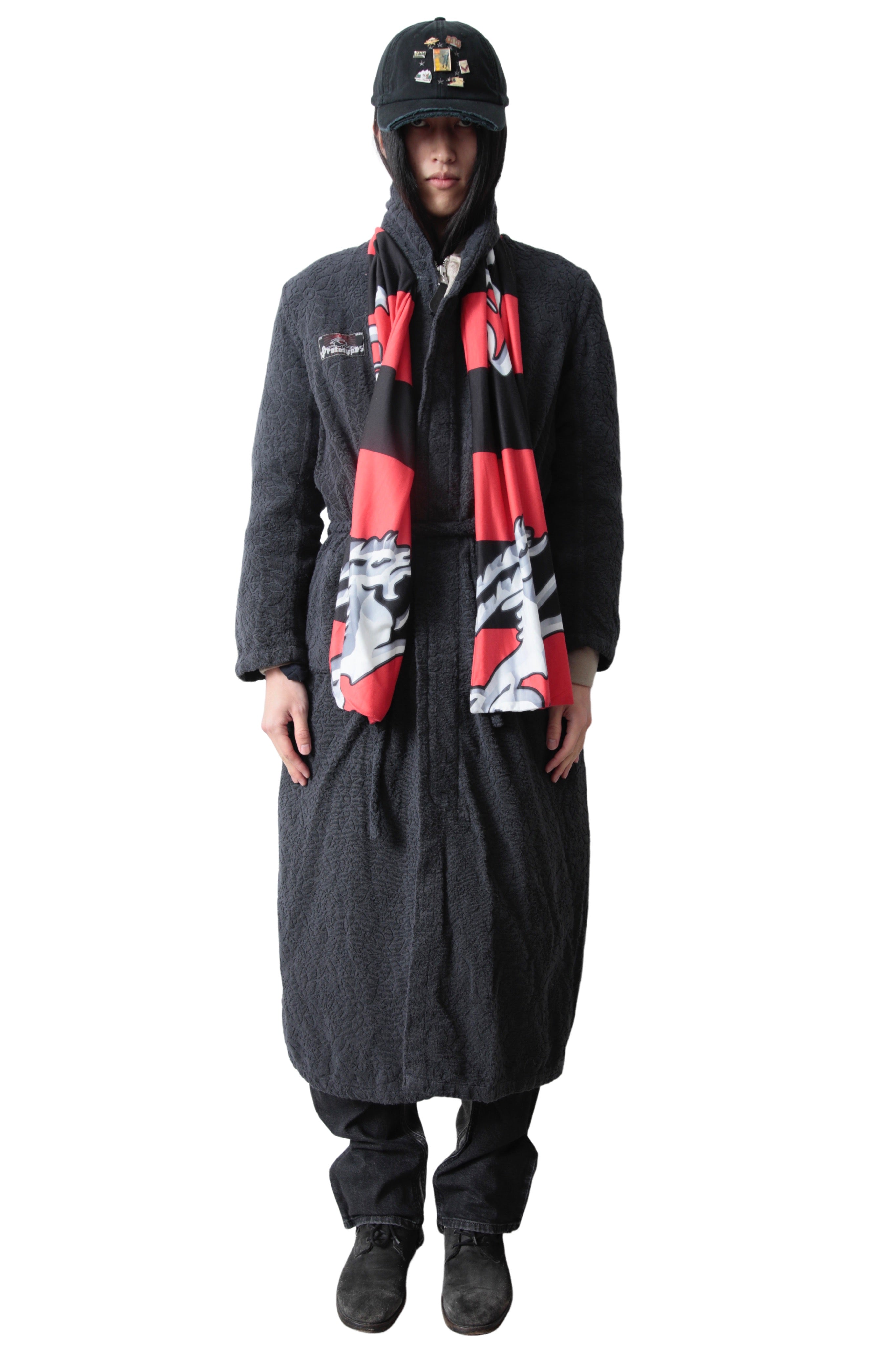 PROTOTYPES TERRYCLOTH DARK GREY BATHROBE-COAT