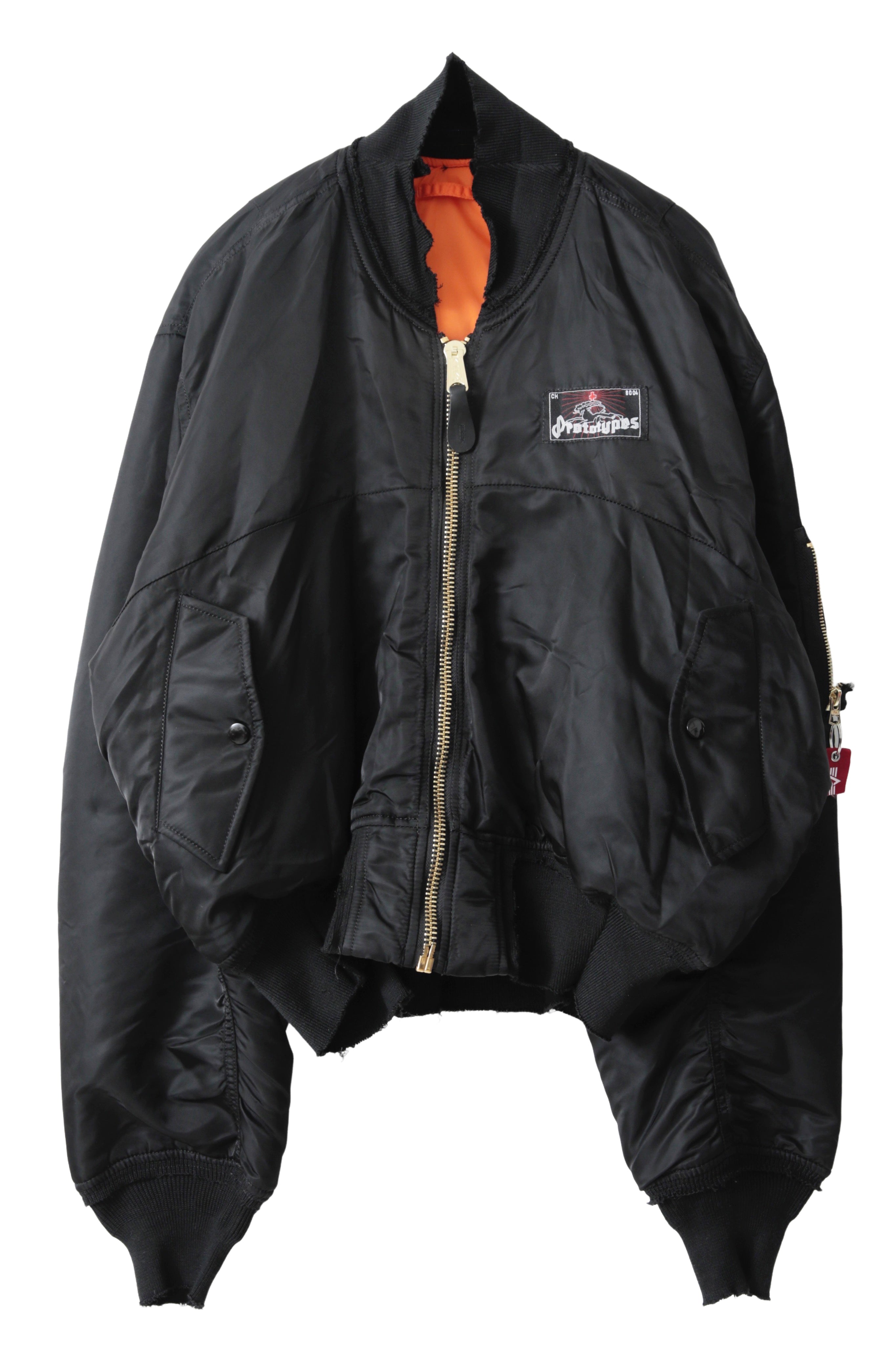 PROTOTYPES TECHNICAL NYLON BLACK RHINESTONE BOMBER