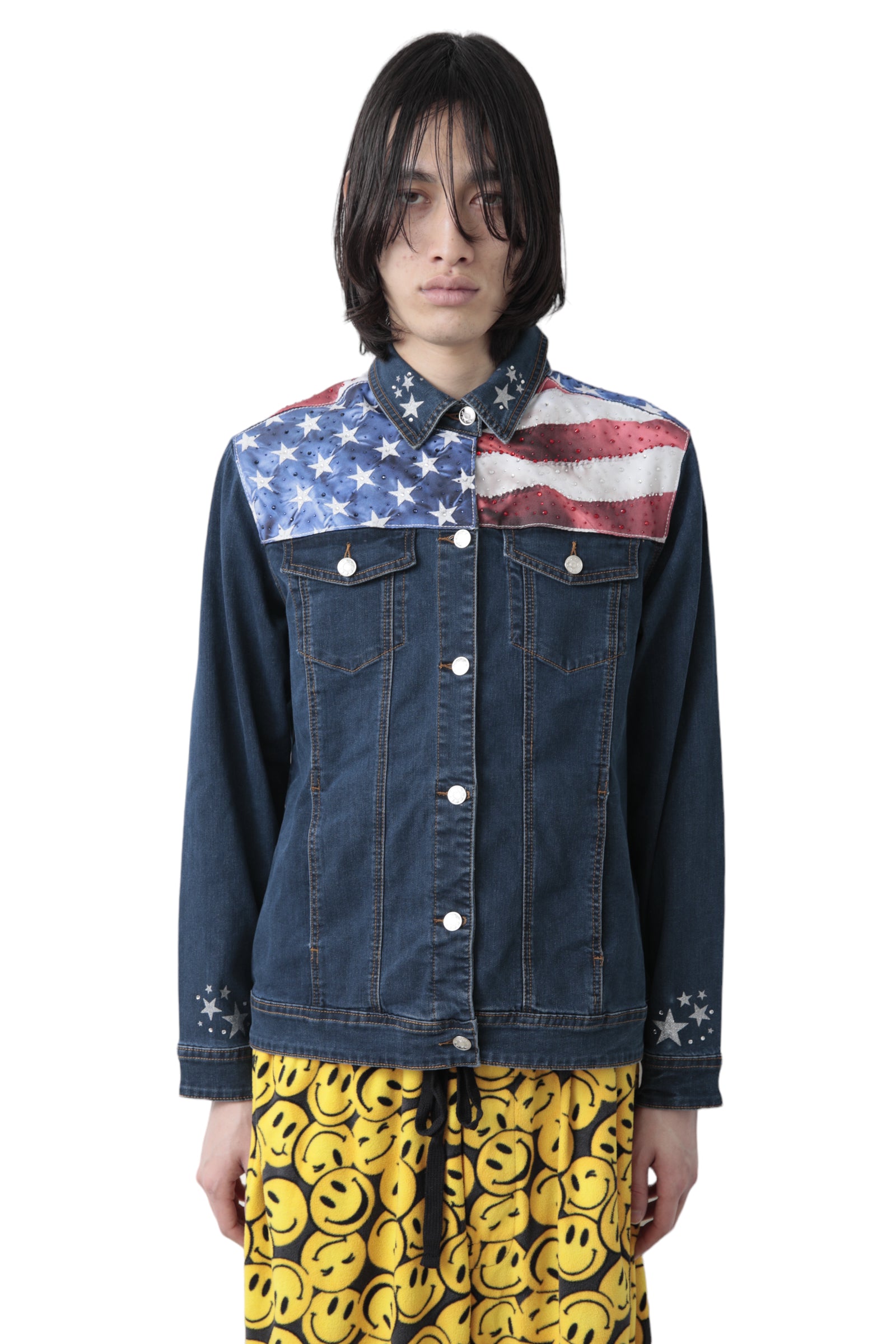 US FLAG DENIM JACKET