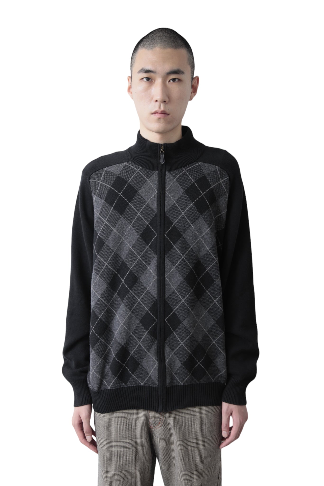 ARGYLE DRIVERS KNIT BLOUSON