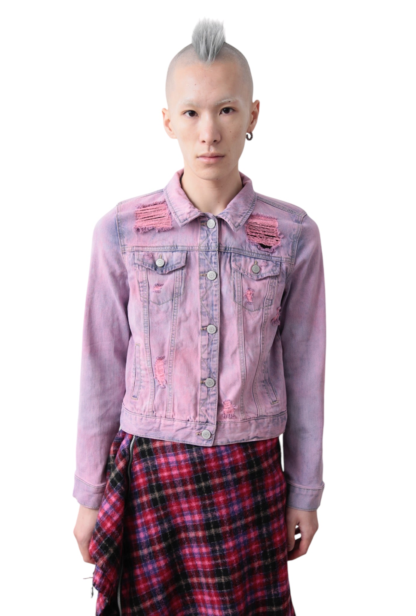 OVER DYE CRUSHED DENIM JACKET