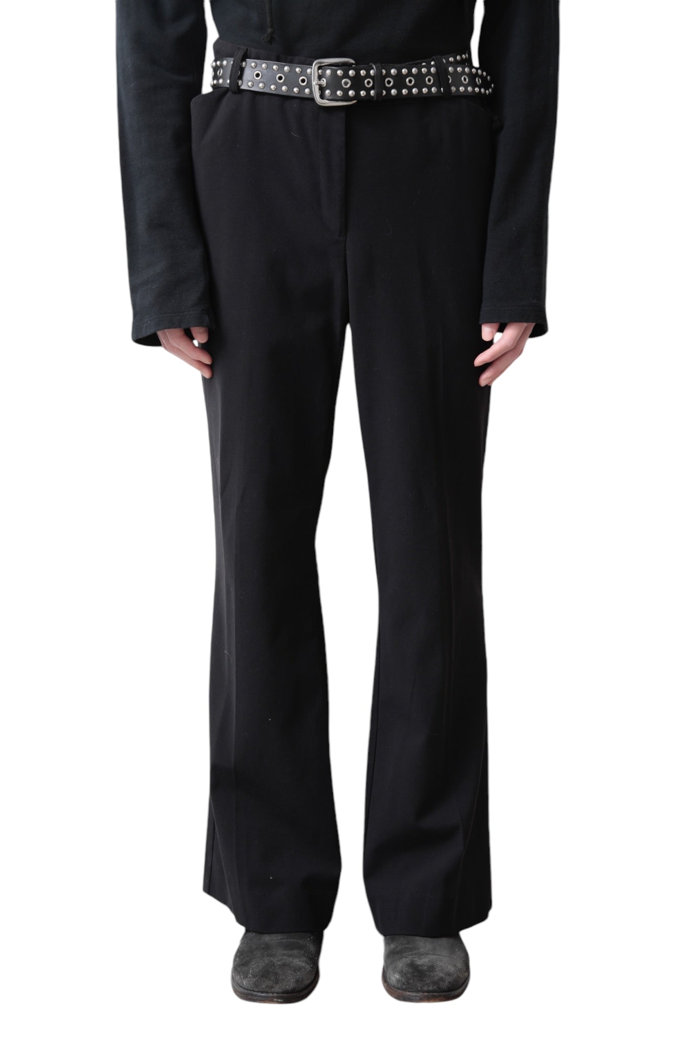 BLACK FLARE SLACKS