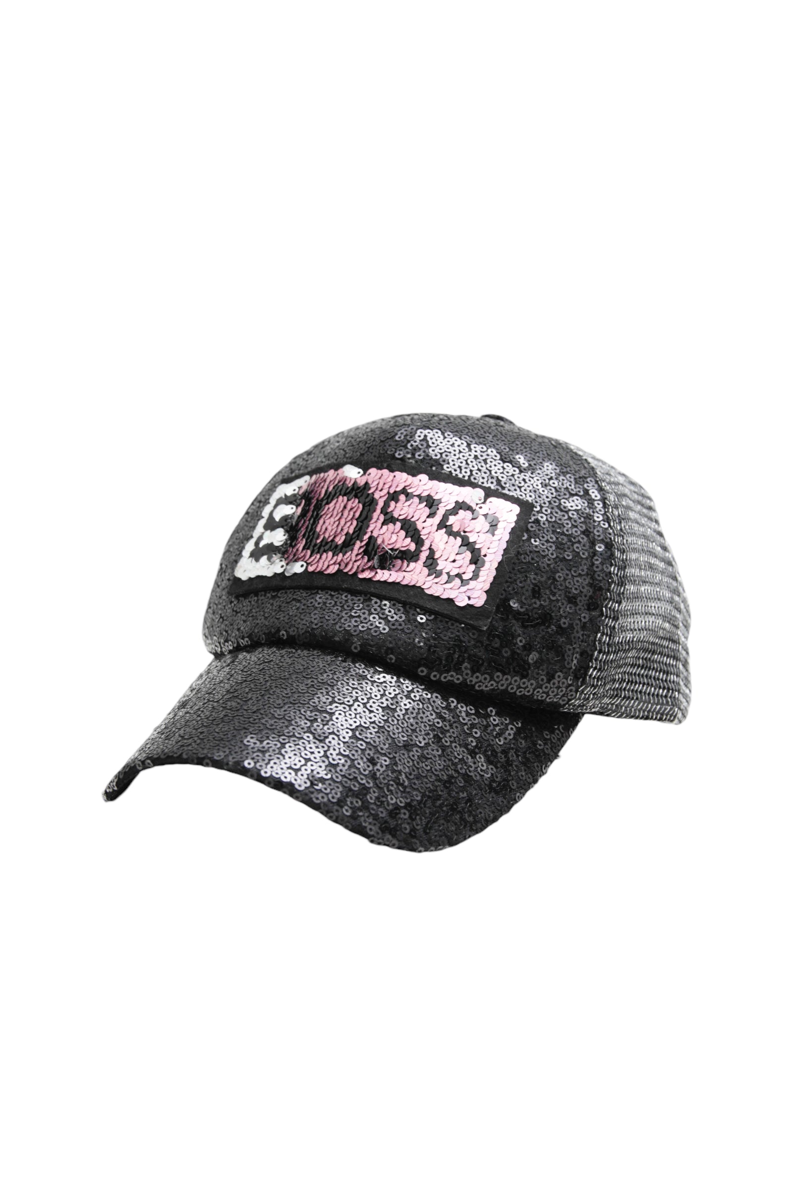 "BOSS" SEQUINS MESH CAP