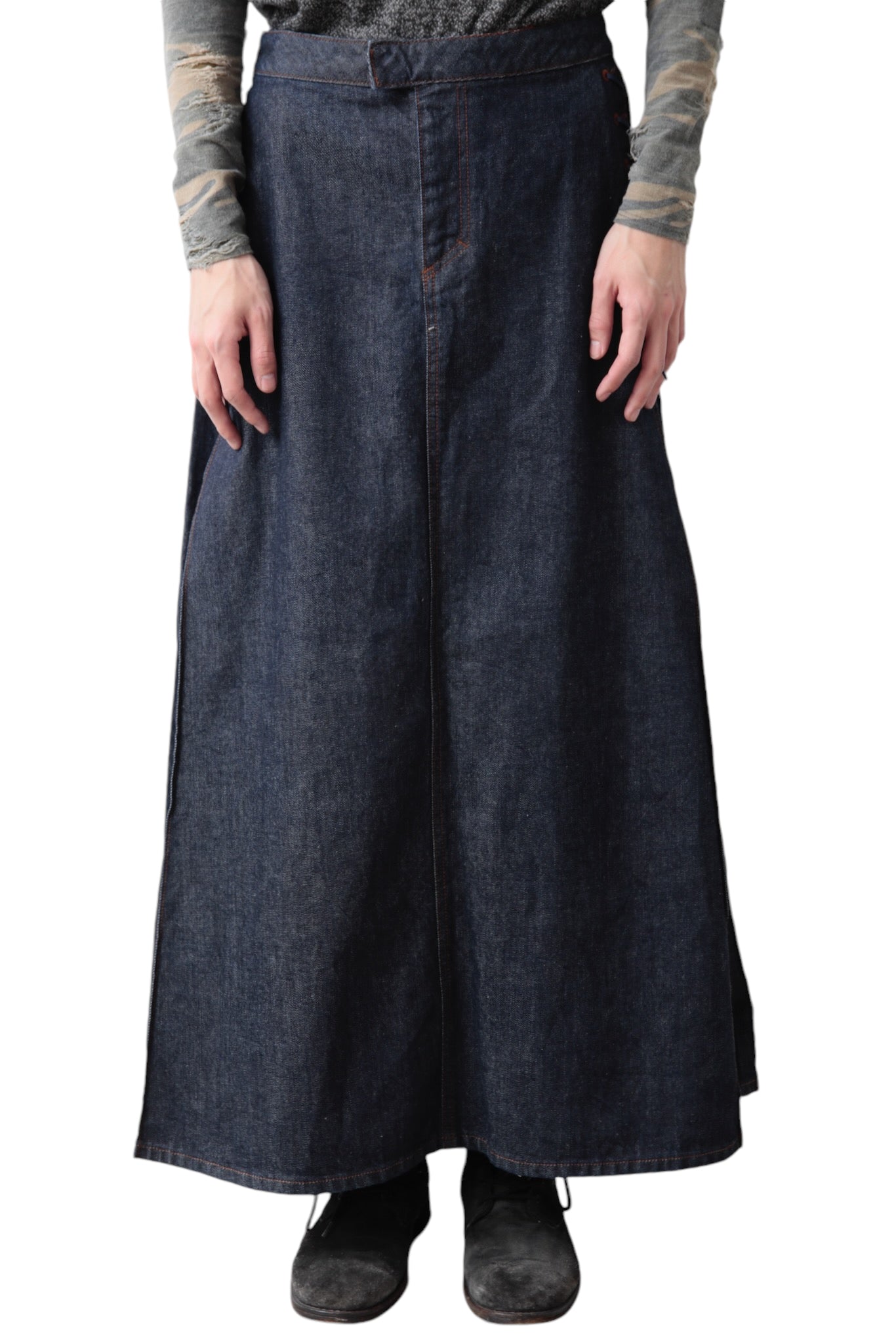 JEAN PAUL GAULTIER MAXI DENIM SKIRT