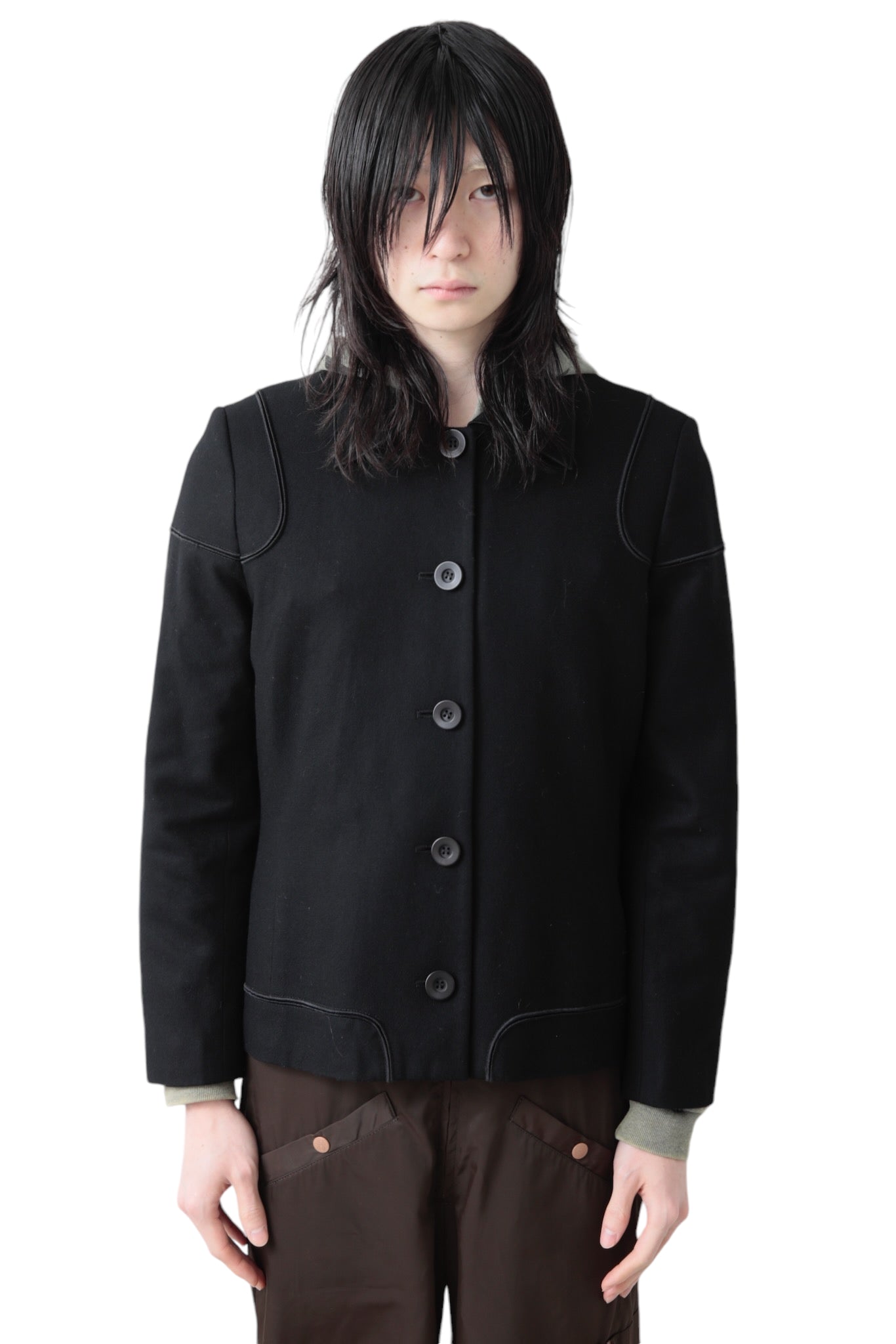 BUTTON UP BOXY BLOUSON