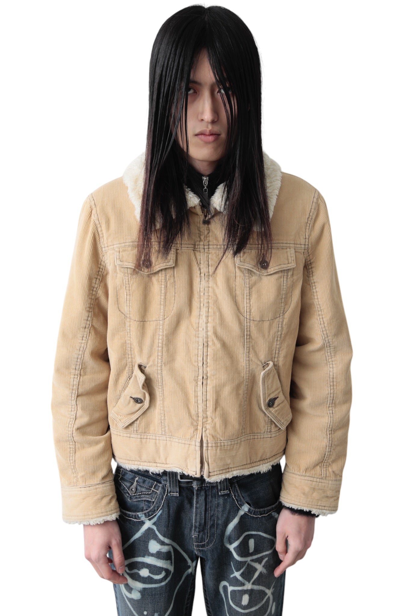 CORDUROY ZIP UP FAR BLOUSON