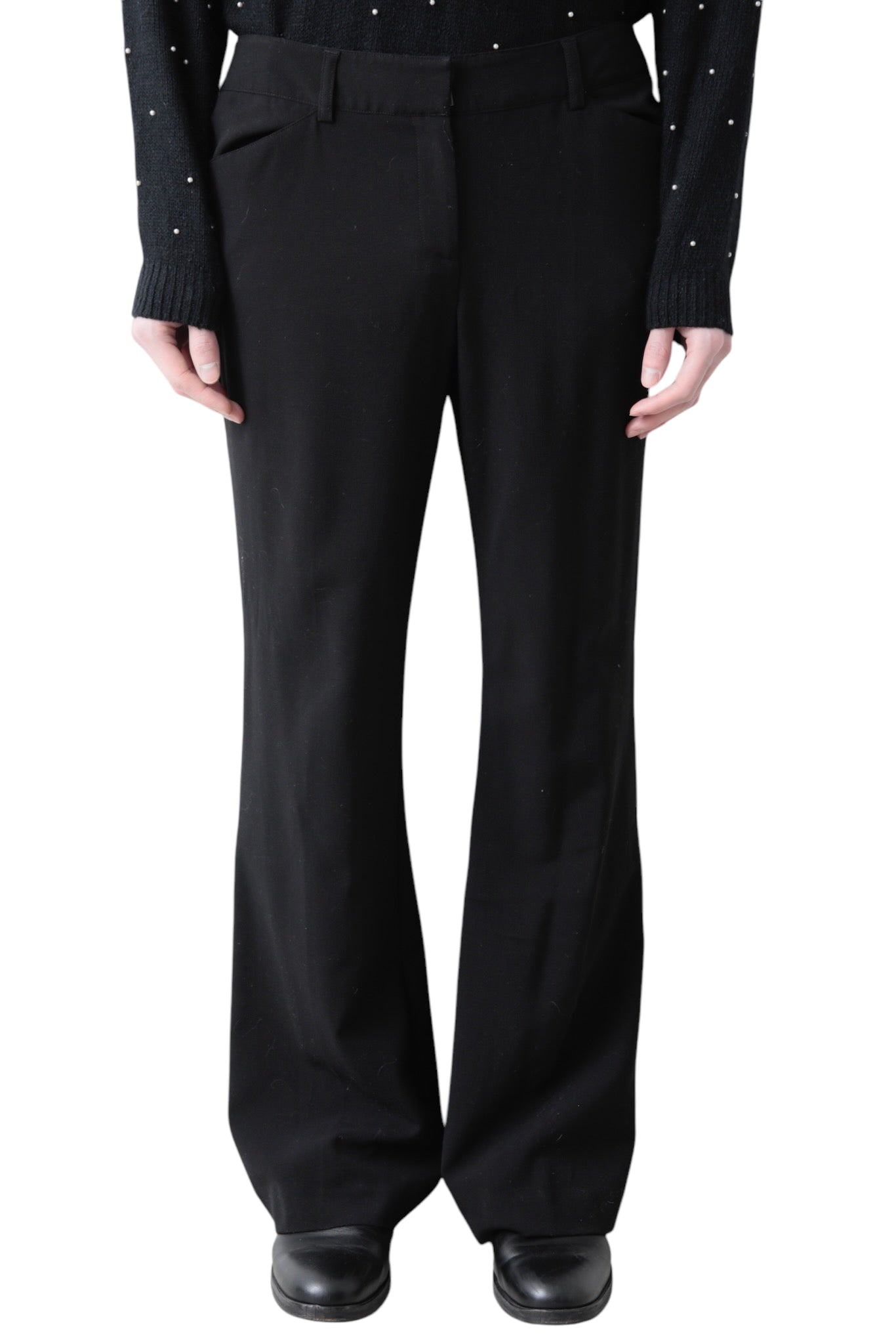 BLACK FLARE SLACKS