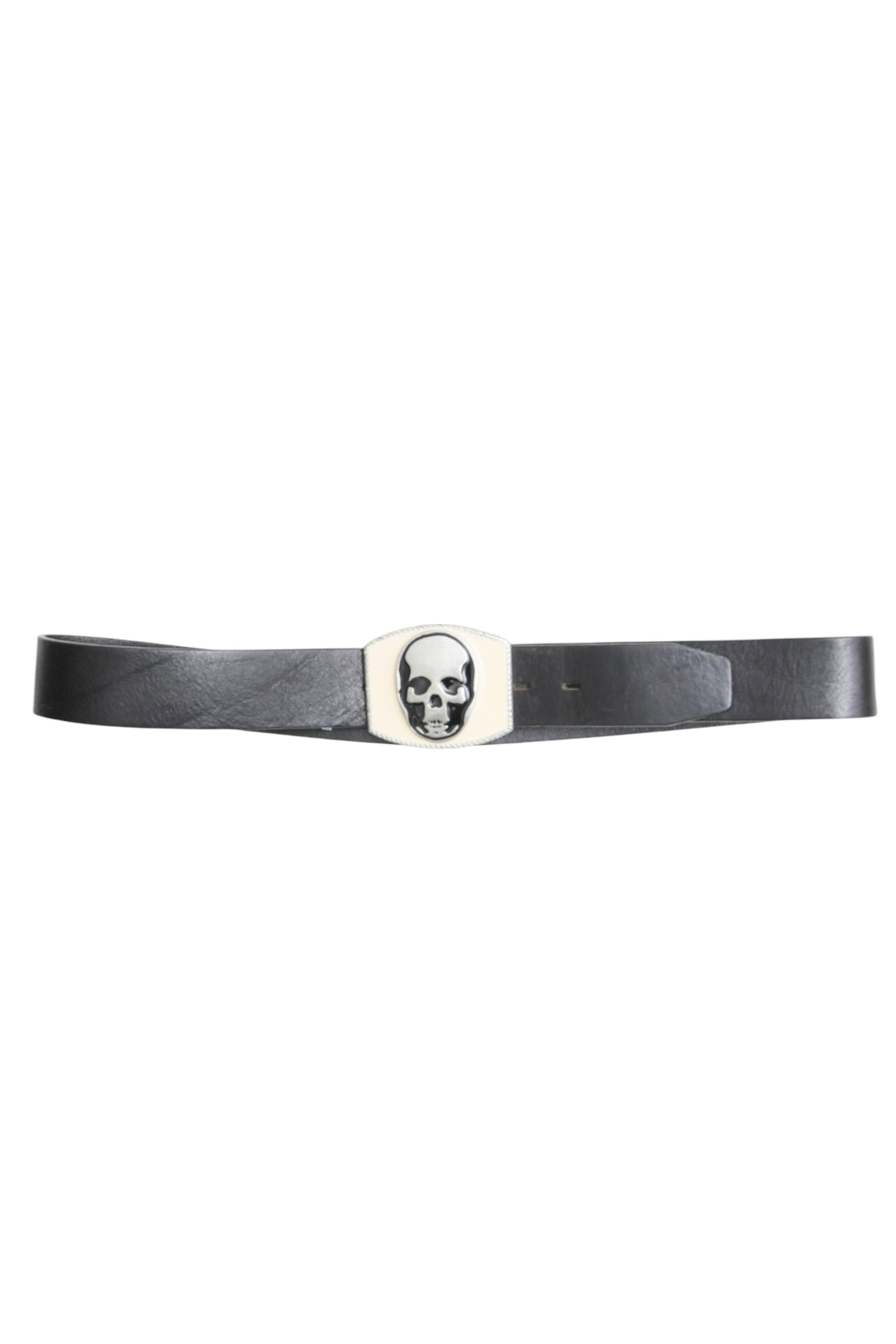 LUCIEN PELLAT-FINET METAL SKULL LEATHER BELT