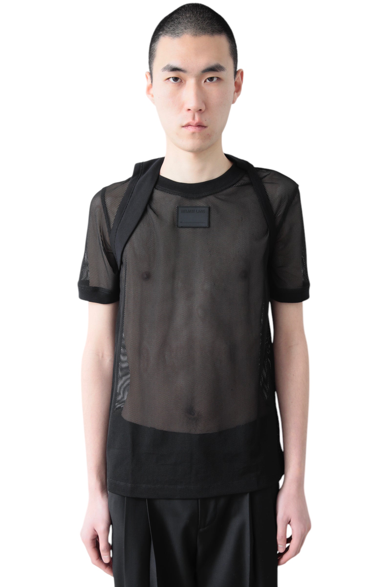 HELMUT LANG LOGO MESH TEE