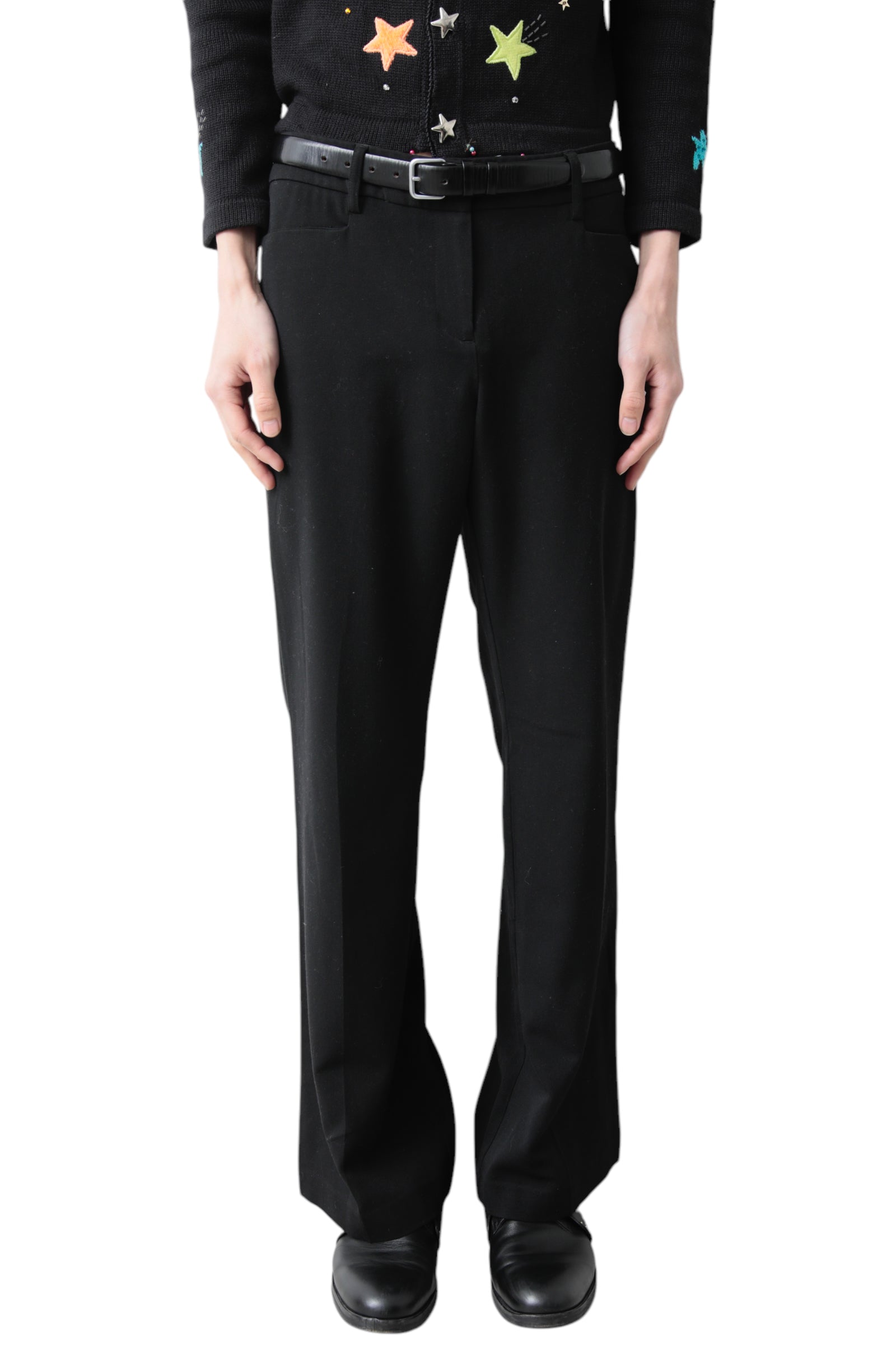 BLACK FLARE SLACKS