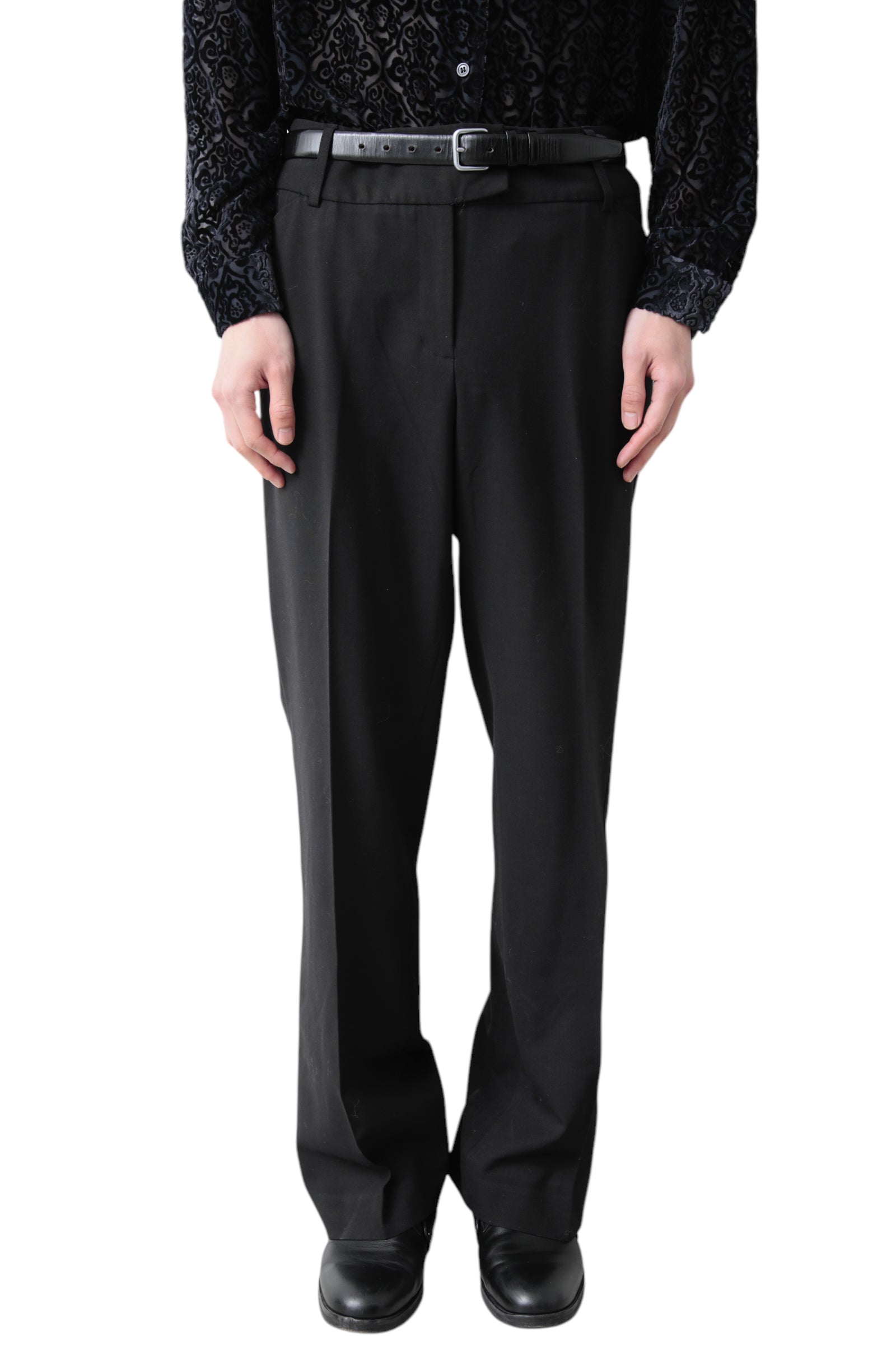 BLACK FLARE SLACKS