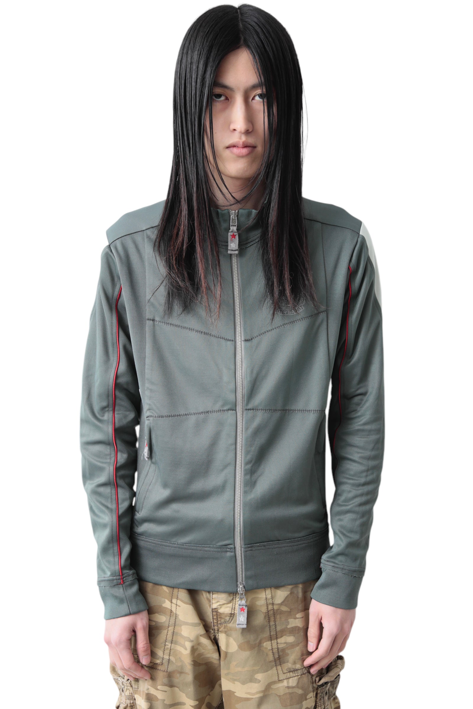 MARITHE + FRANCOIS GIRBAUD ZIP UP JERSEY BLOUSON