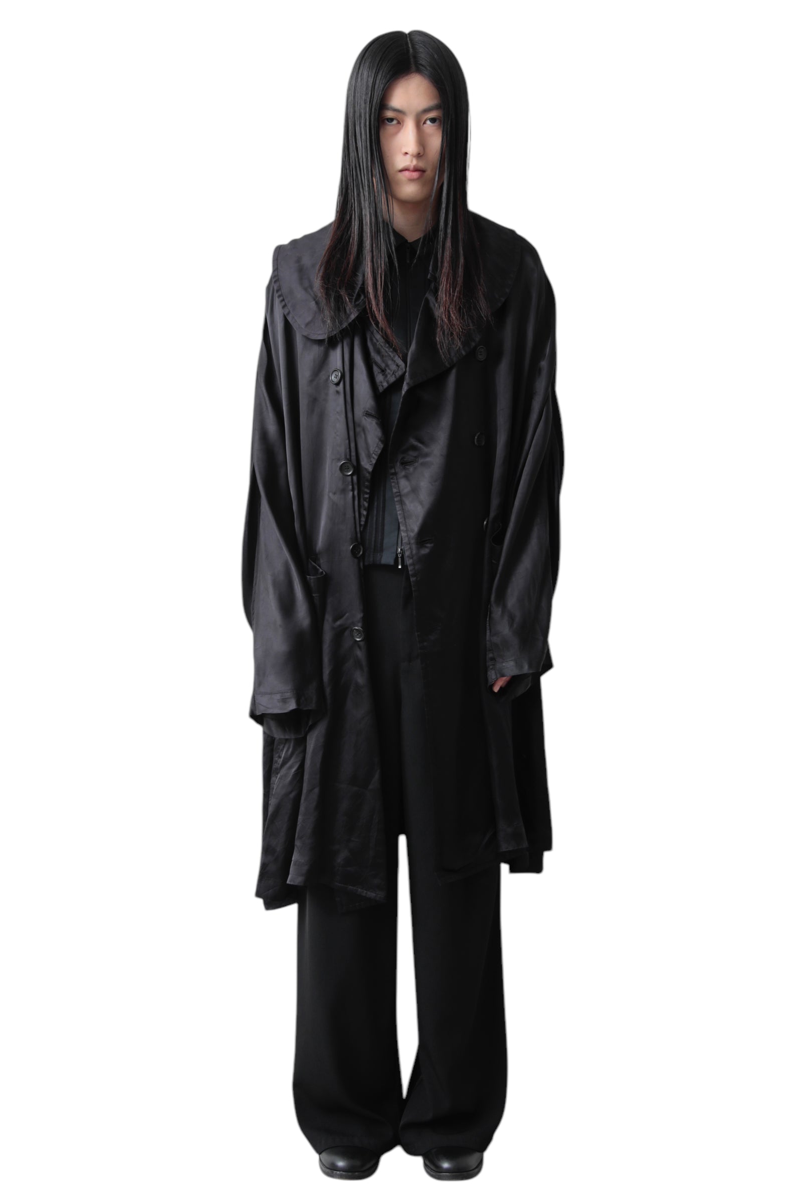 AD2021 COMME DES GARCONS HOMME PLUS SKULL PRINTED CUPRA COAT