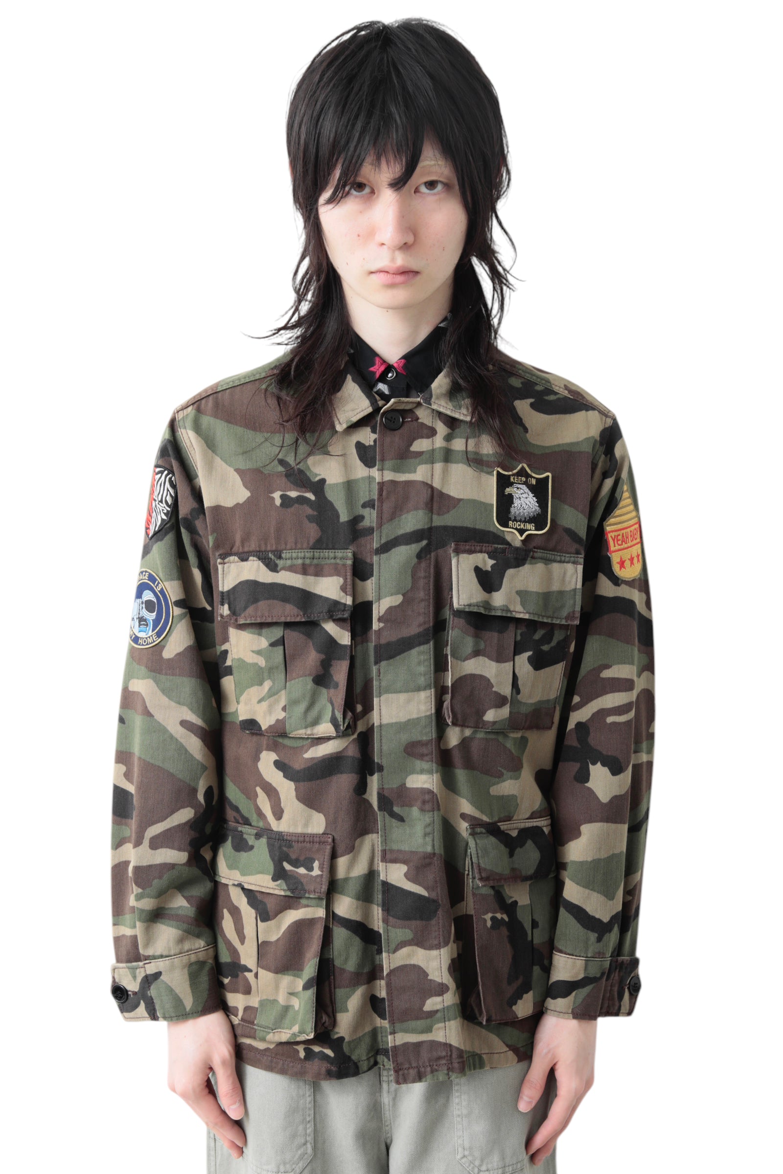 2016S/S SAINT LAURENT PARIS SAFARI CAMO JACKET