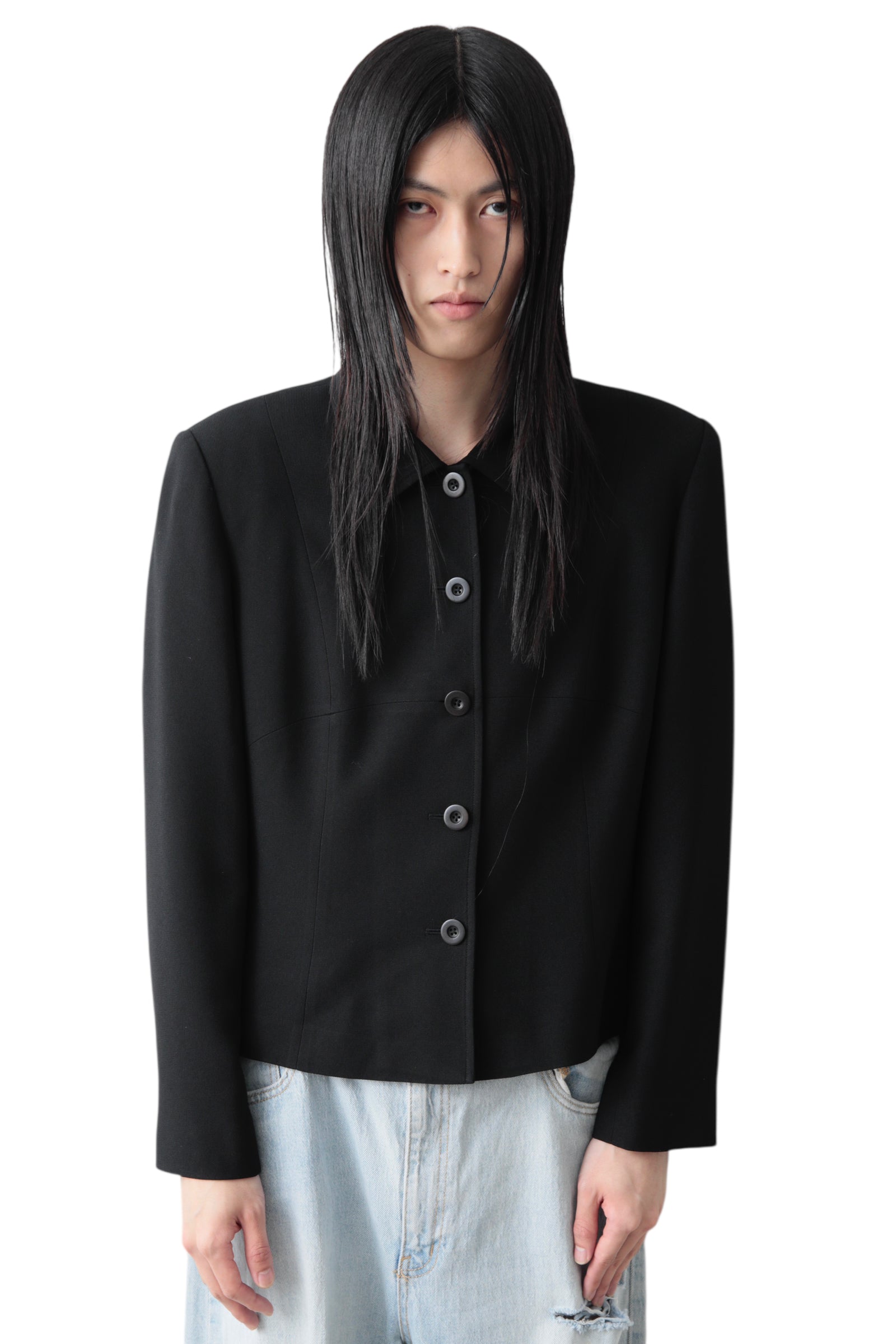 BOXY BUTTON UP BLOUSON