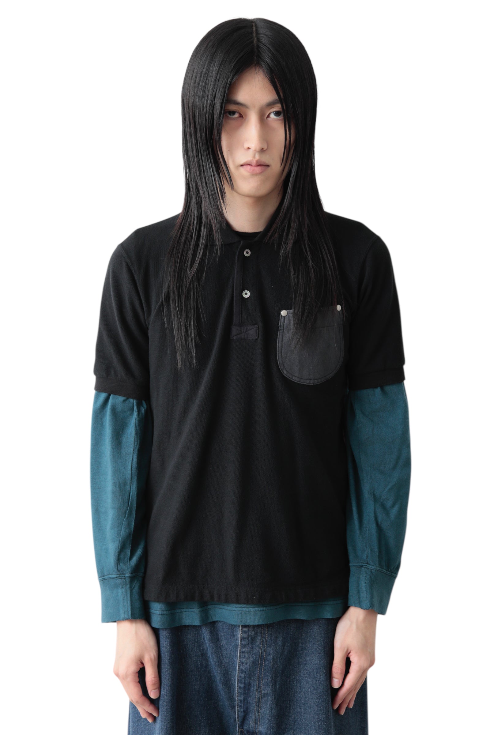 AD2013 JUNYA WATANABE BACK CHECK POLO SHIRT