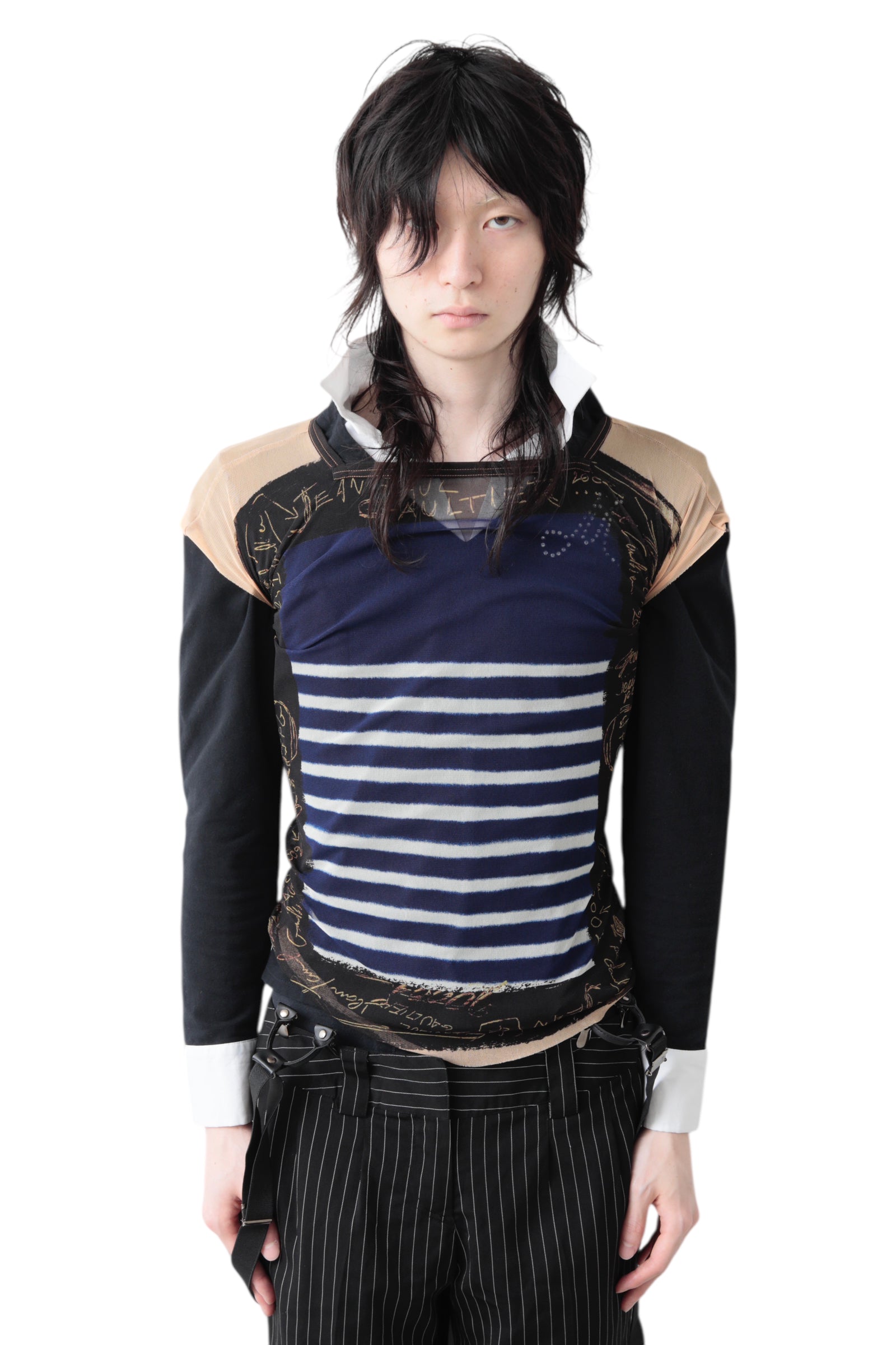 JEAN PAUL GAULTIER HOMME GRAPHIC POWER NET TOP