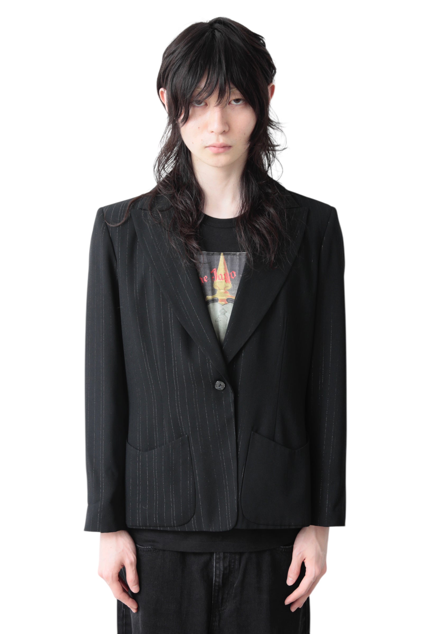 LAME STRIPE TAILORED JACKET