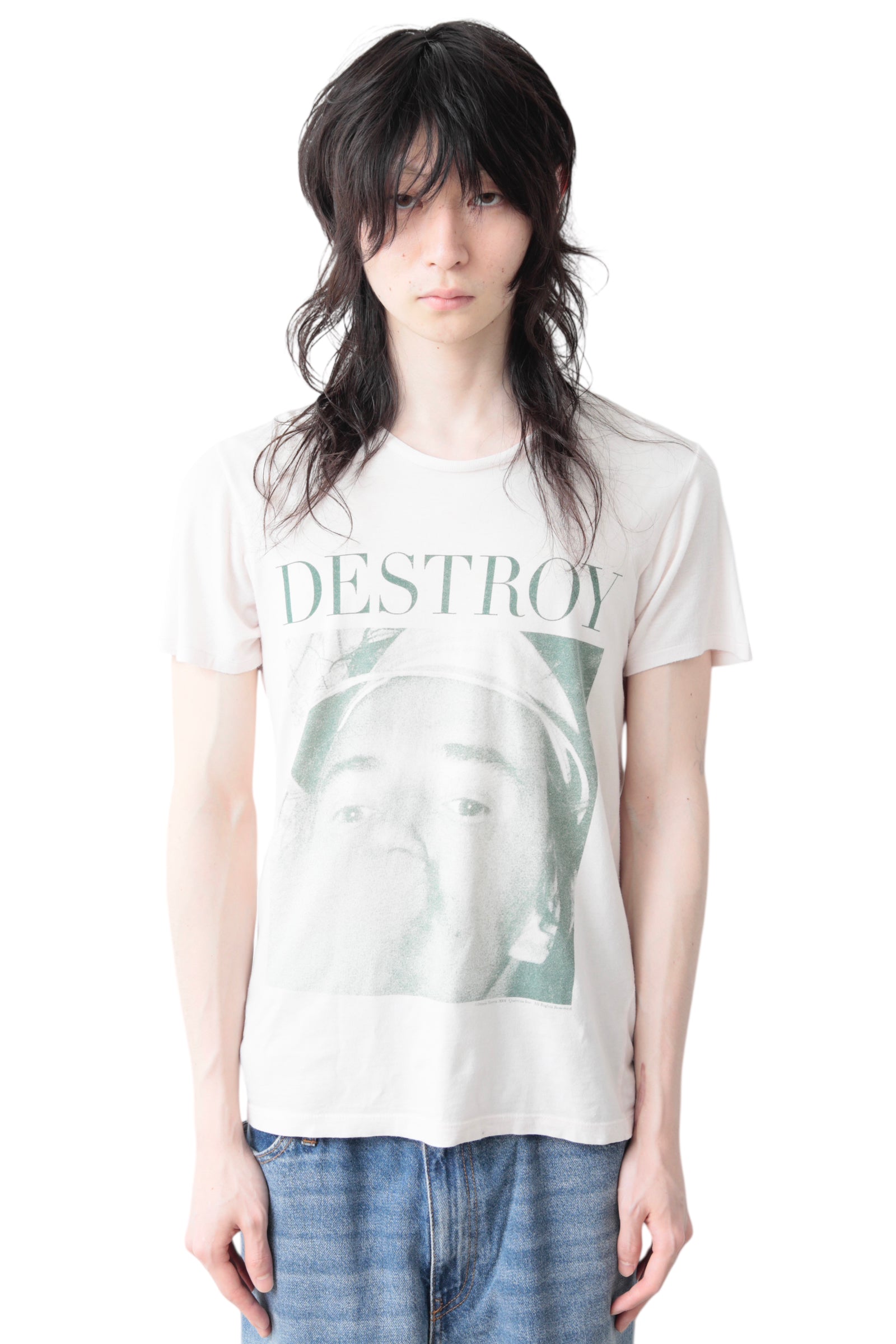 EARLY 2000S LAD MUSICIAN "DESTROY" GRAPHIC T-SHIRT